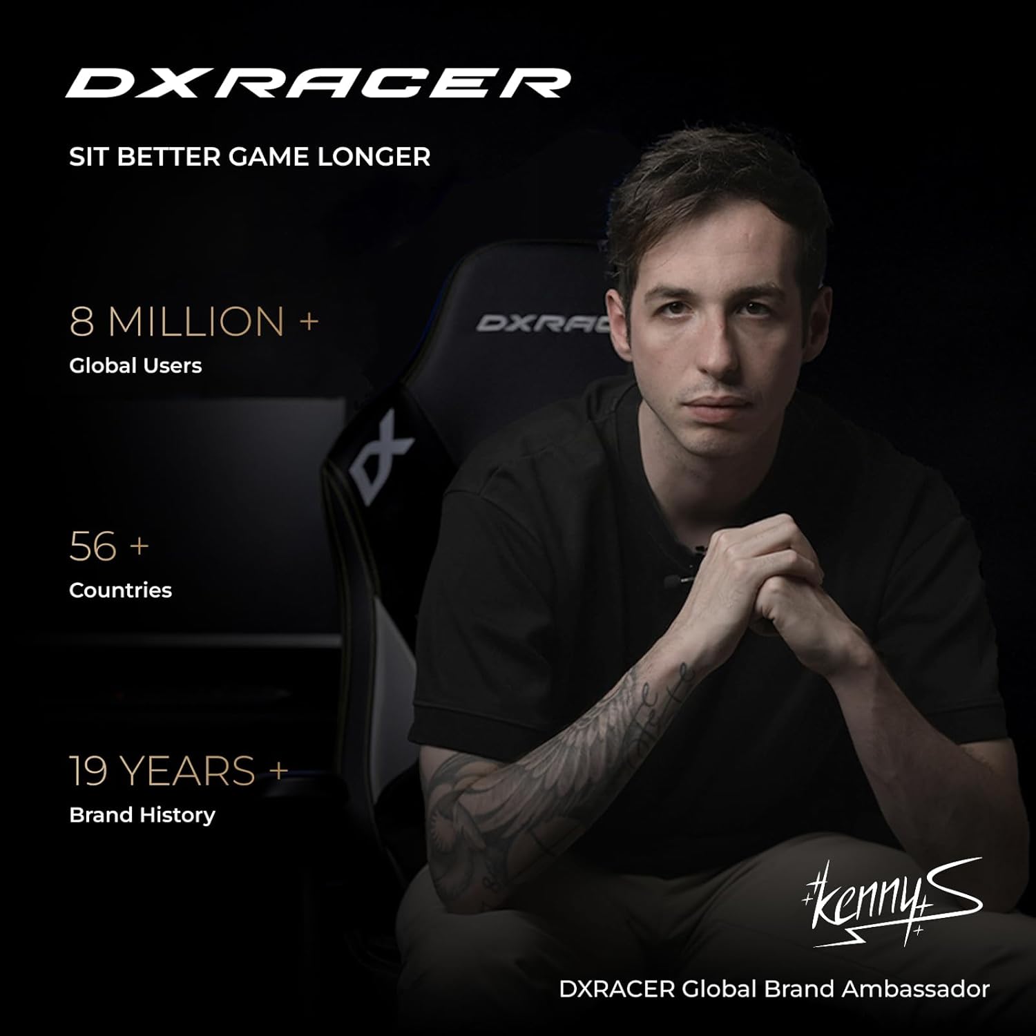 Thumbnail 6 de DXRacer Prince L Gris en tissu — chaise gaming ergonomique pour PC et consoles