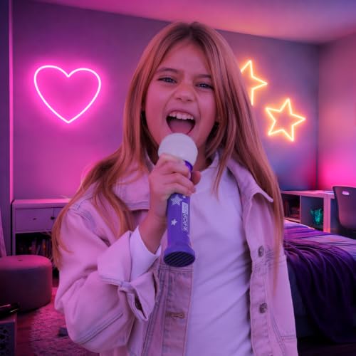 Detalle 2 de K-POP IDOL Micrófono Juguete Musical con Grabación de Voz e Efectos para Pequeños Fans a Partir de 3 Años