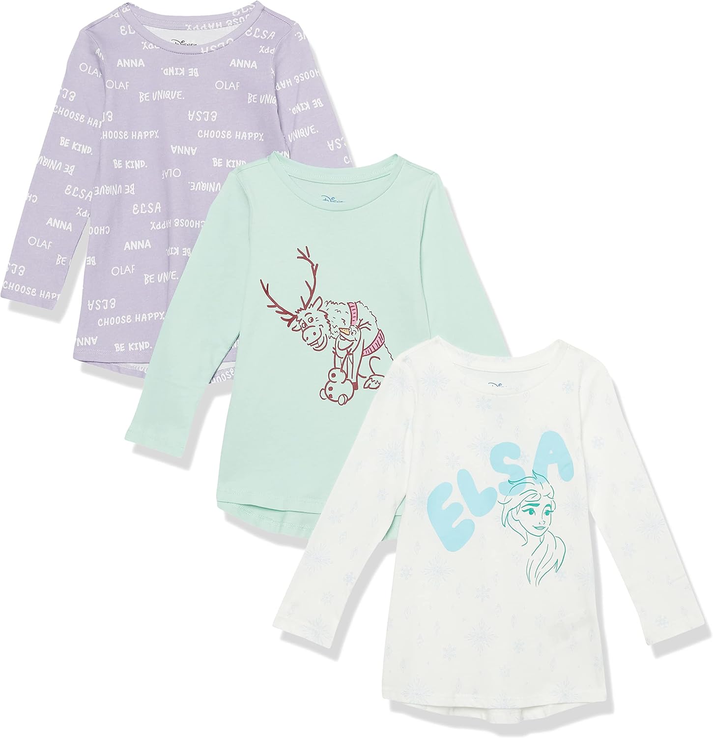 Detalle de Amazon Essentials Girls' Long-Sleeve Tunic T-Shirts Pack of 3