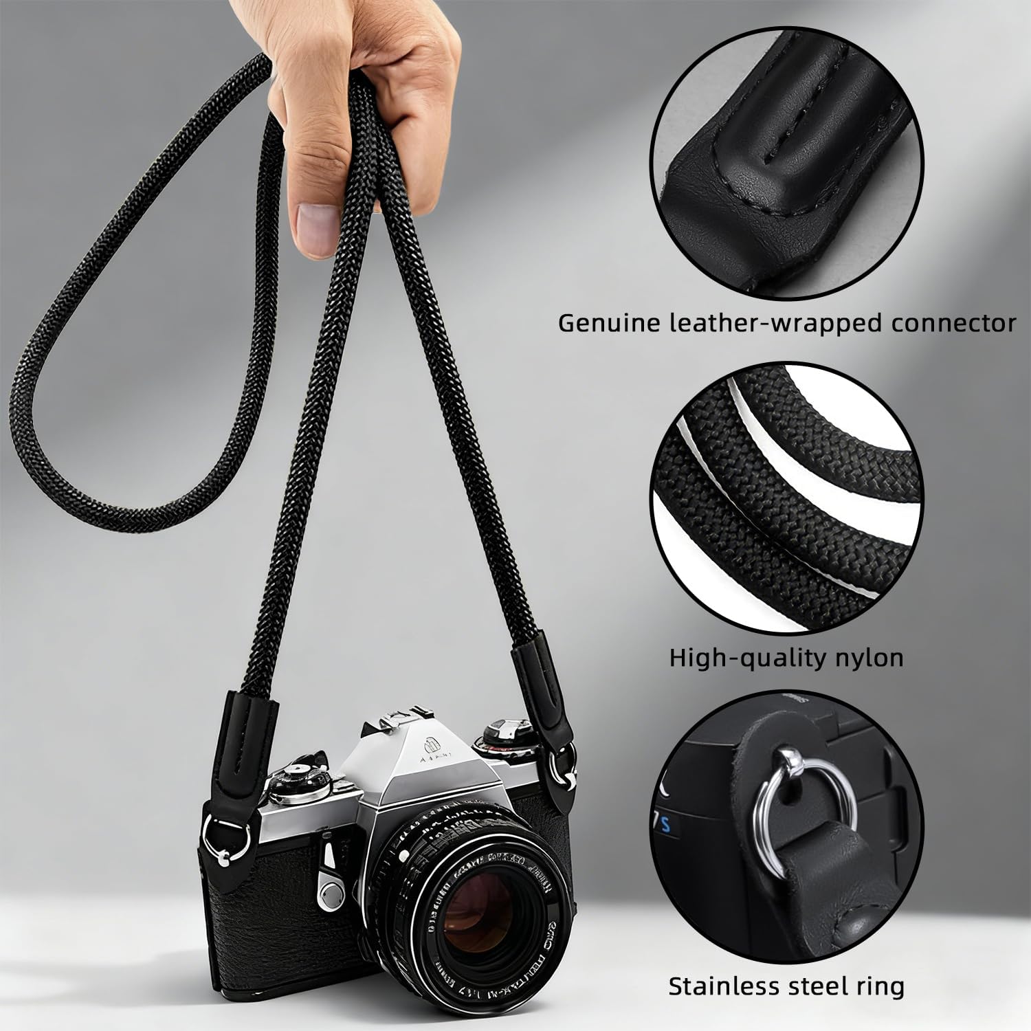 Thumbnail 2 de FIGCY braided camera shoulder strap for DSLR, SLR and mirrorless cameras