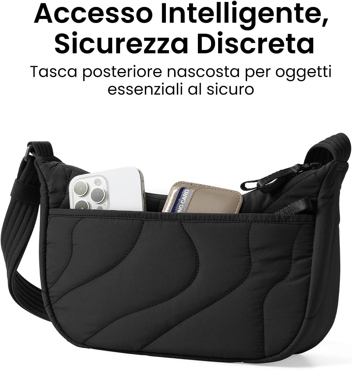 Detalle de tomtoc 3,5L / 9L Borsetta Tracolla Donna Piccola Sling: design leggero, organizza tutto con stile