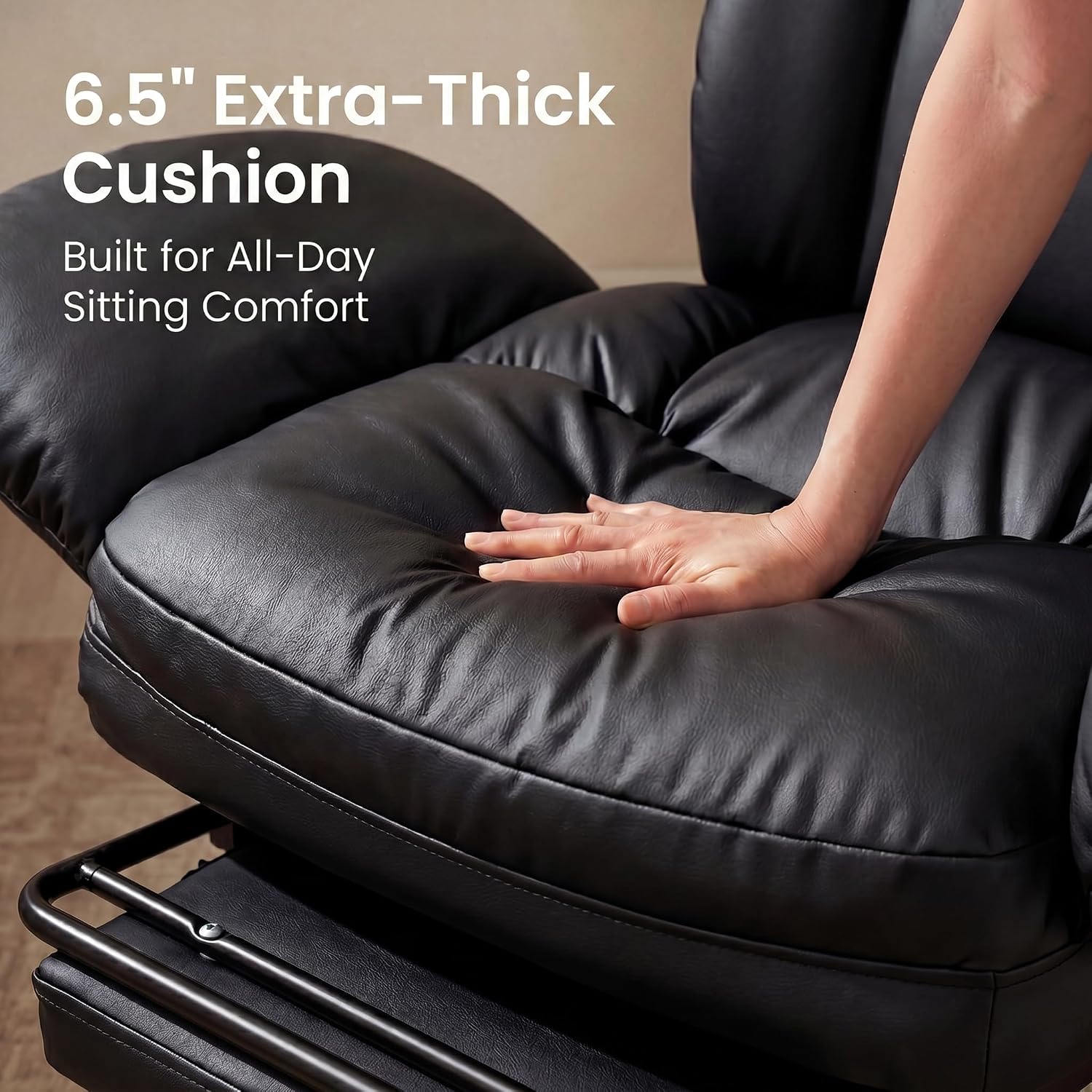Detalle de JULYMON Cross-Legged Office Chair, 500-lb Capacity