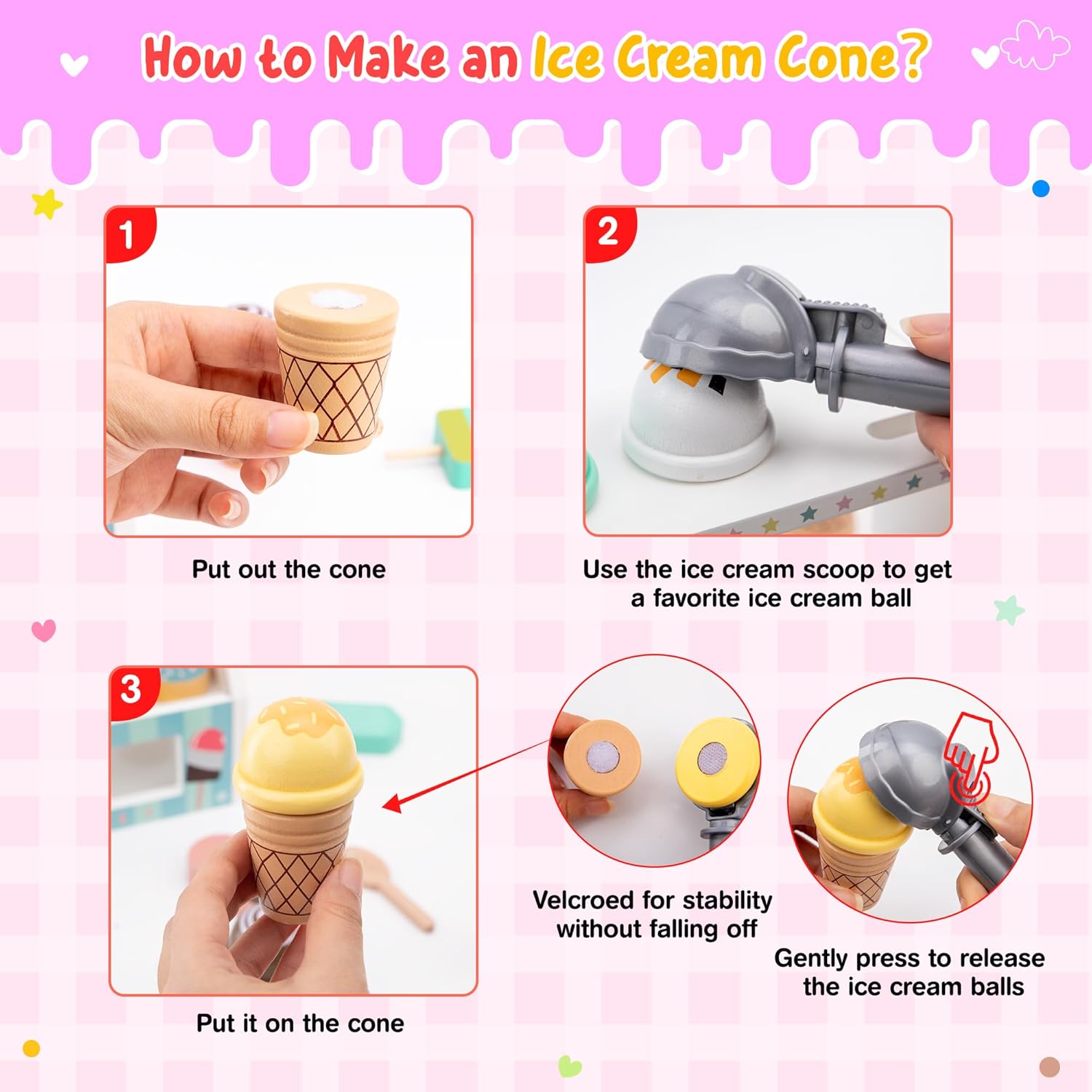 Thumbnail 4 de WIKITOT Ice Cream Toys 51 Pieces