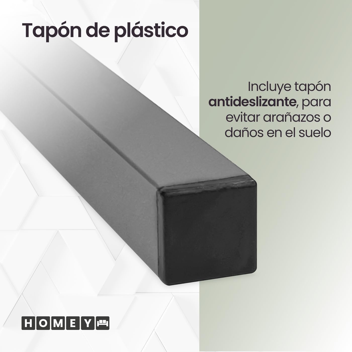 Detalle 2 de Homey - Patas cuadradas con abrazadera para somier 30x30mm
