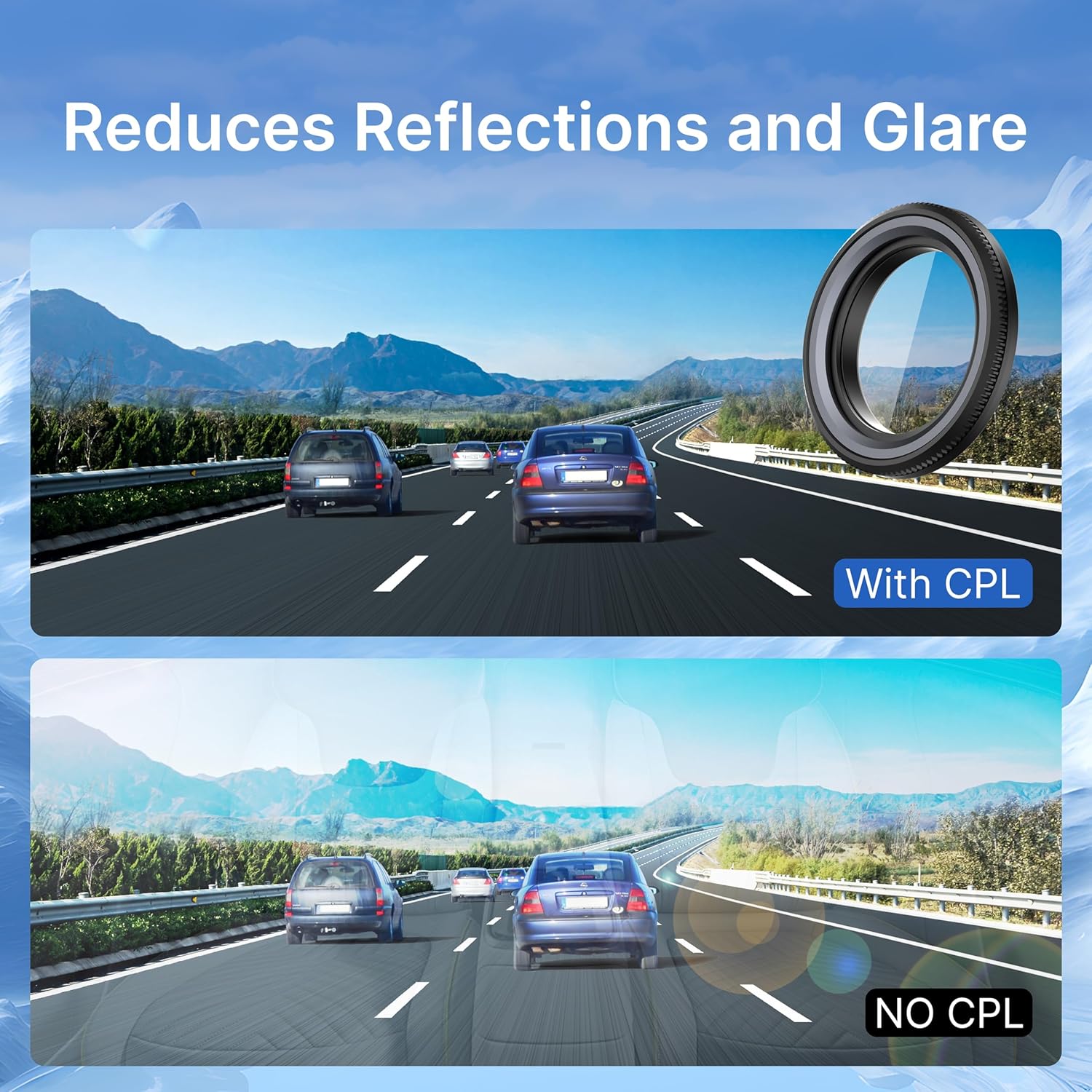 Detalle de Miofive 34mm CPL Filter for Miofive S1 Dash Cam