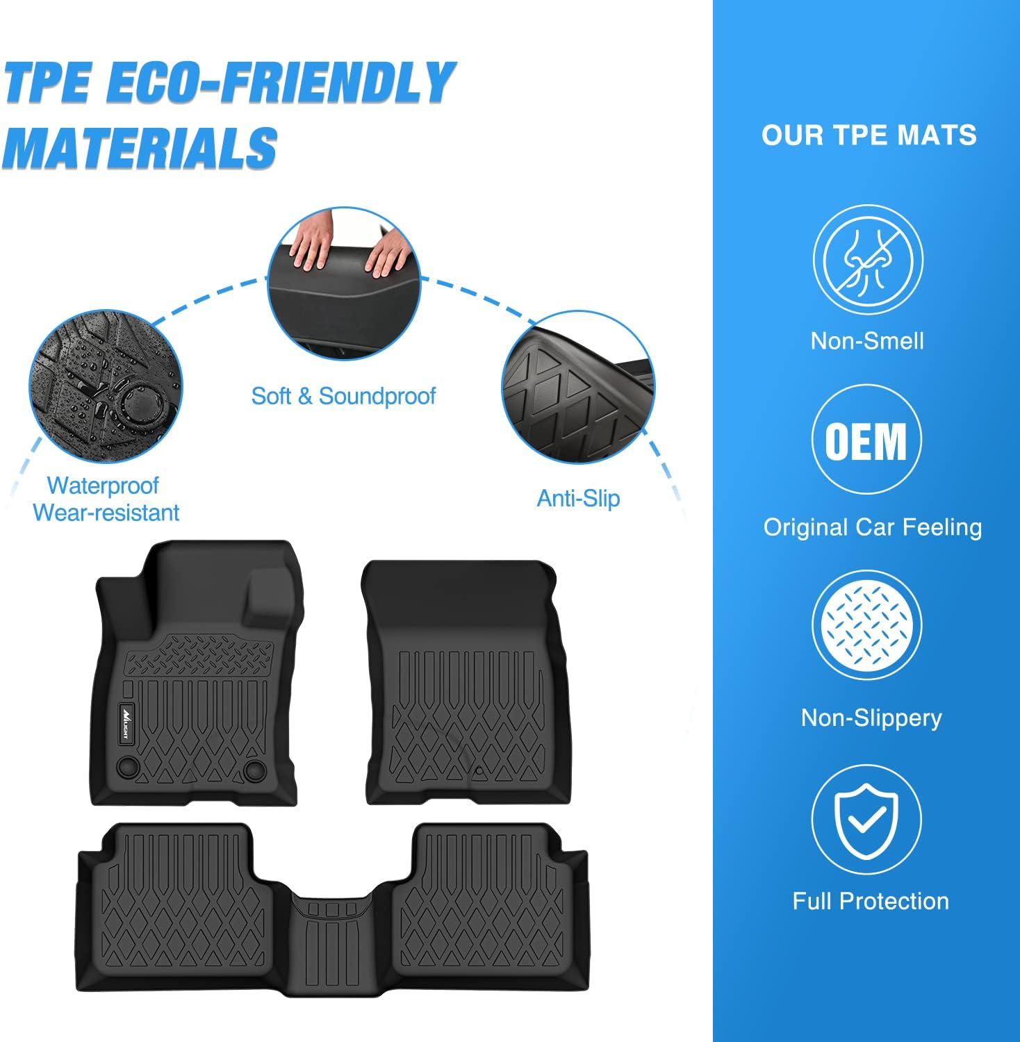 Detalle de Nilight TPE Floor Mats 2021-2025