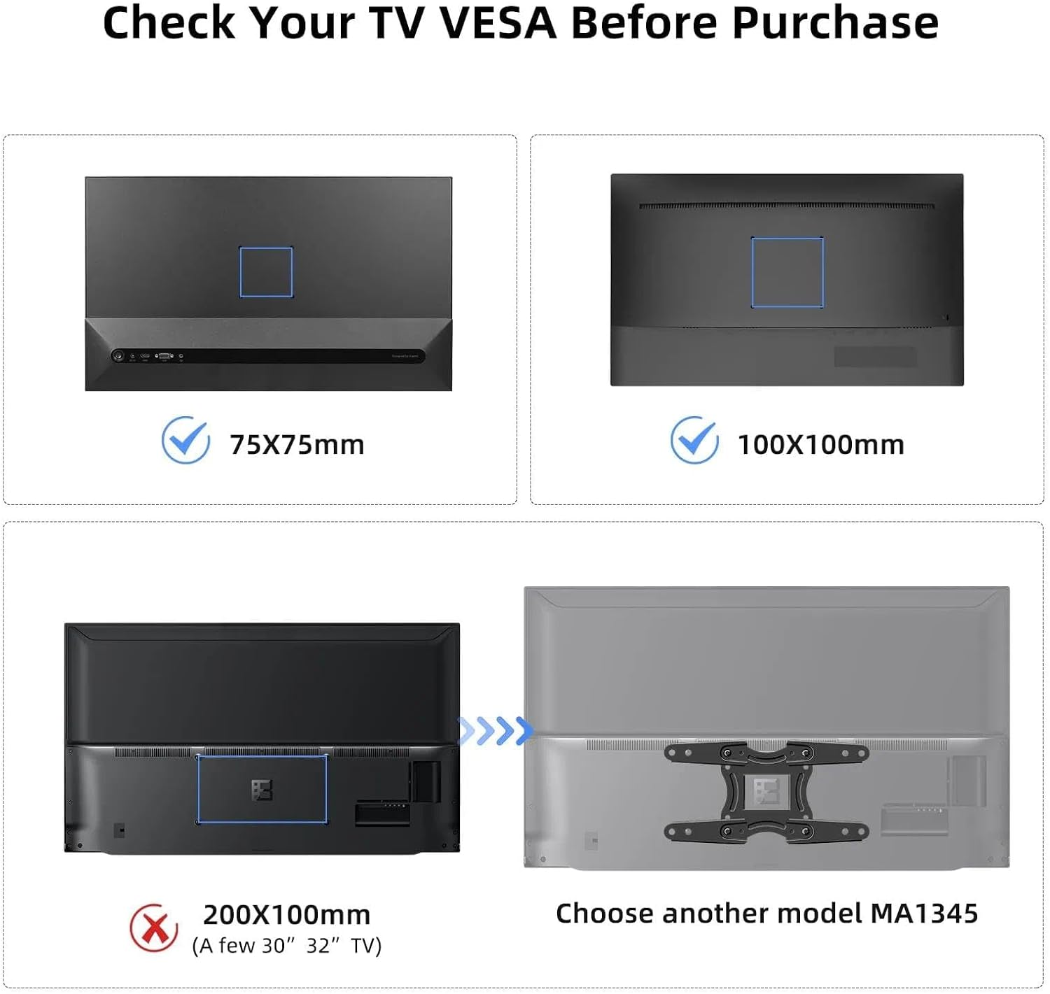 Detalle 2 de suptek MA2720 TV Wall Mount 15-32 inch