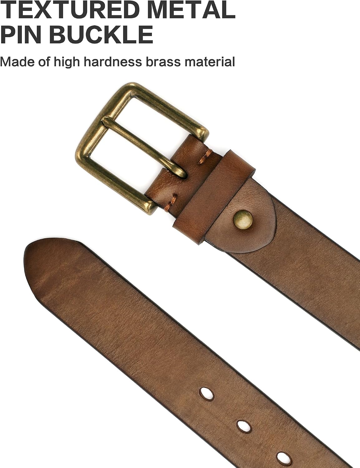 Thumbnail 3 de wolksprong Thicken Full Grain Leather Belt 5mm