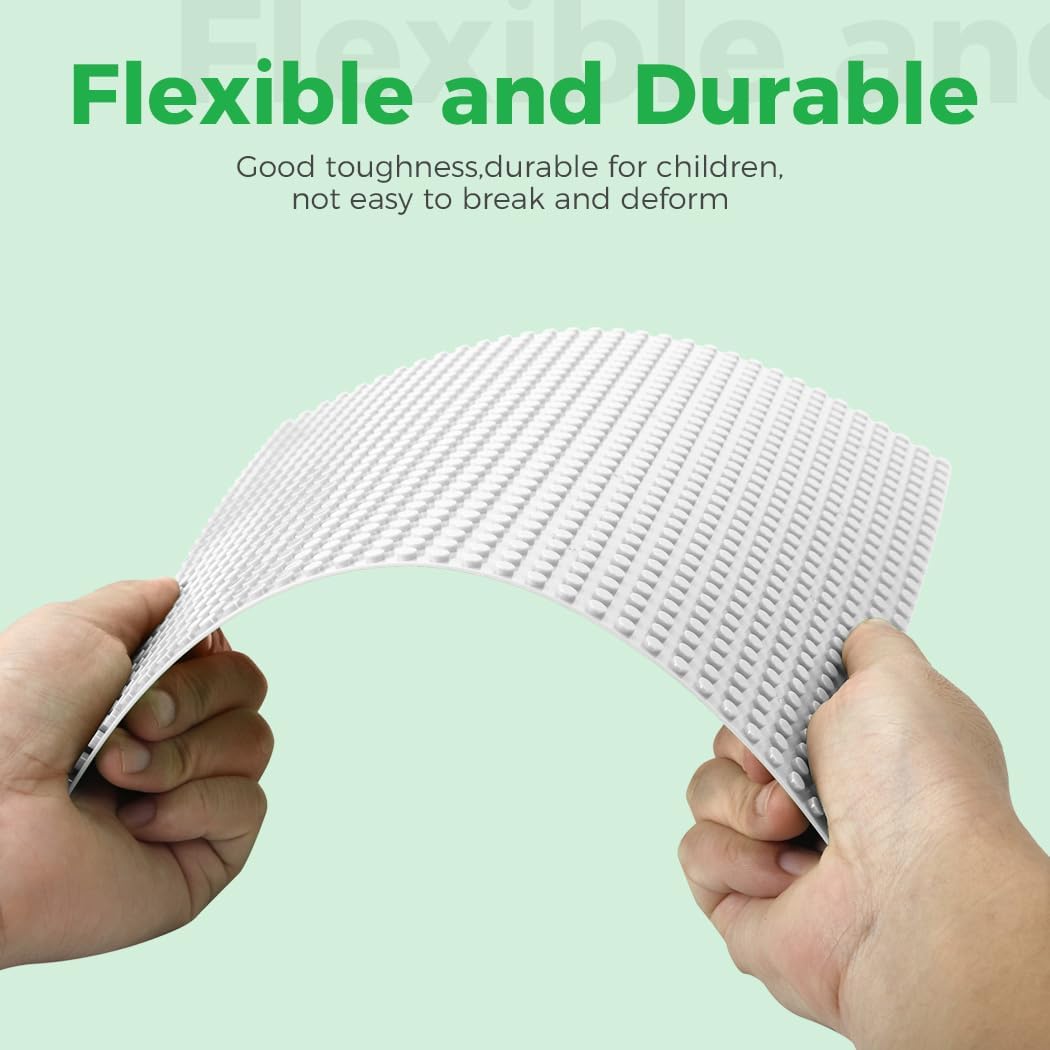 Detalle de Etarnfly 12-Platten Bauplatte – kompatibel mit vielen Marken, 25 × 25 cm, Weiß