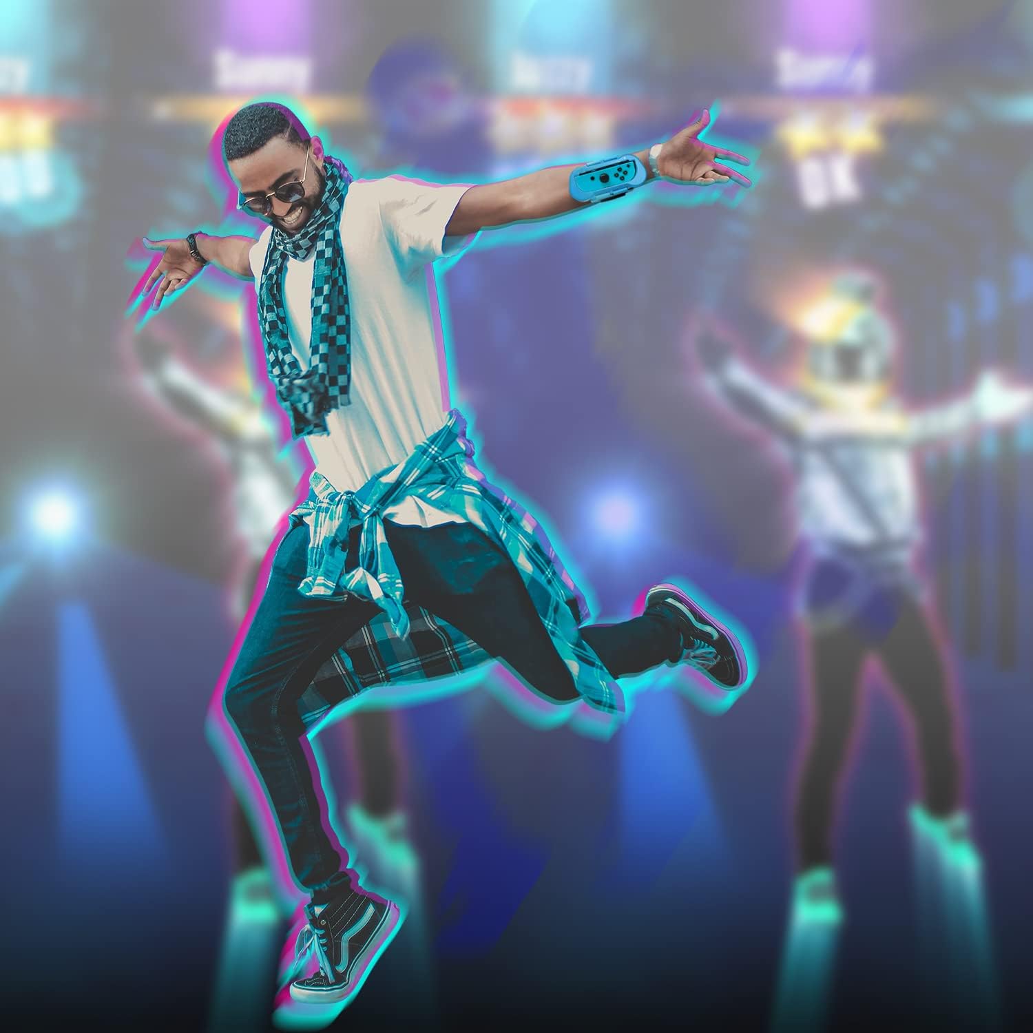 Thumbnail 4 de FYOUNG Armband Just Dance 2026–2022, 2er Set, elastisch Blau/Rot