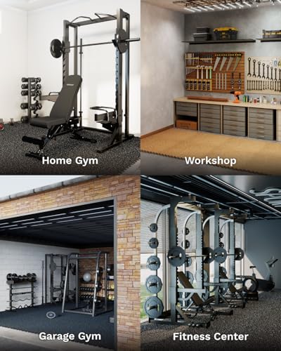 Thumbnail 6 de AIRHOP 6 Matten 60x60x2 cm – Extra Dicke Gummierte Puzzlematte für Fitnessstudio und Heimfitness