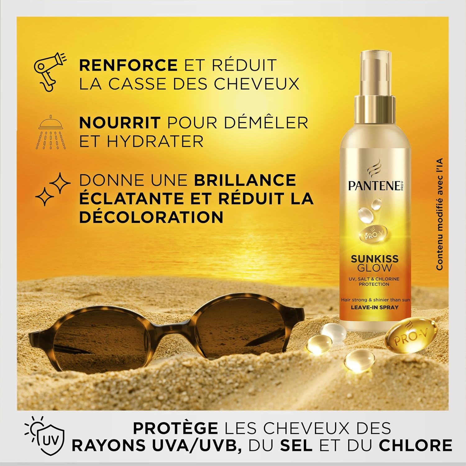 Thumbnail 4 de Spray sans rinçage Pantene Pro-V Sunkiss Glow 200 ml : protection solaire et hydratation légère