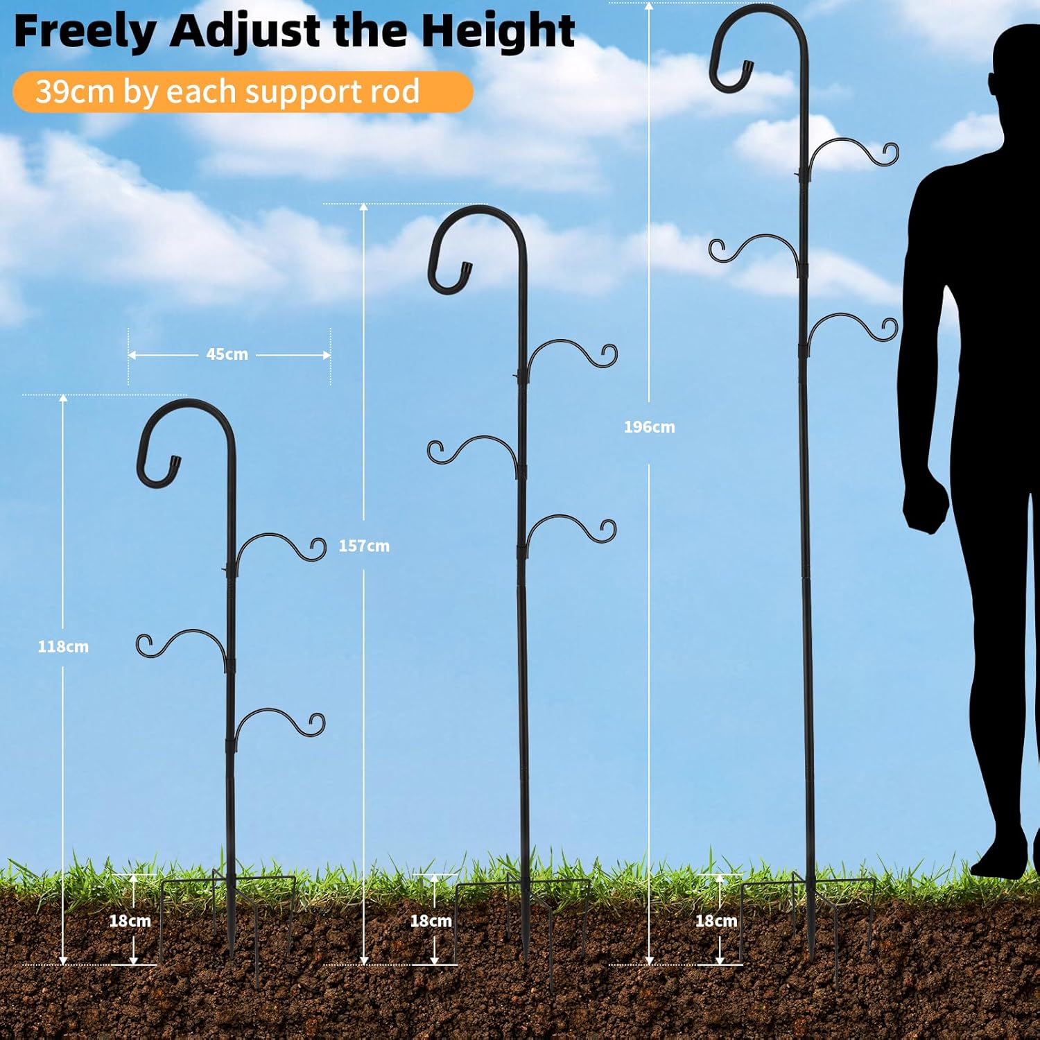 Thumbnail 6 de SINZUX 77" Adjustable Hanging Bird Feeder Stand 🐦