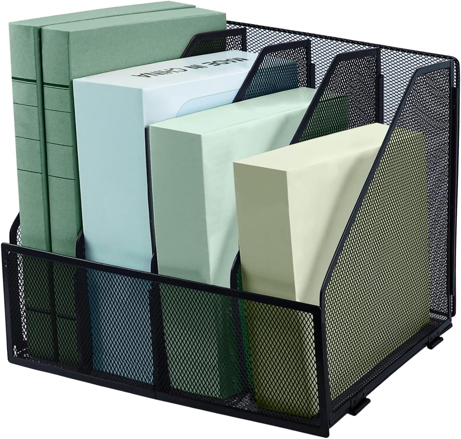 Thumbnail 6 de IOUGDSEC A4 File Holder Folding Bookshelf – 5 Vertical Compartments