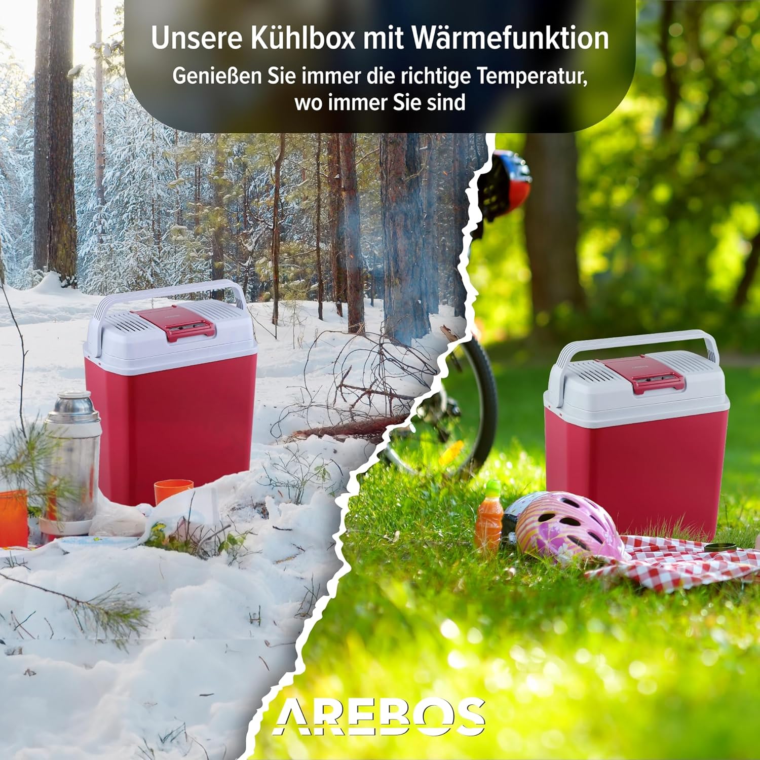 Thumbnail 2 de Arebos 20 Liter Kühlbox mit ECO-Modus – zum Kühlen und Warmhalten im Auto & an der Steckdose