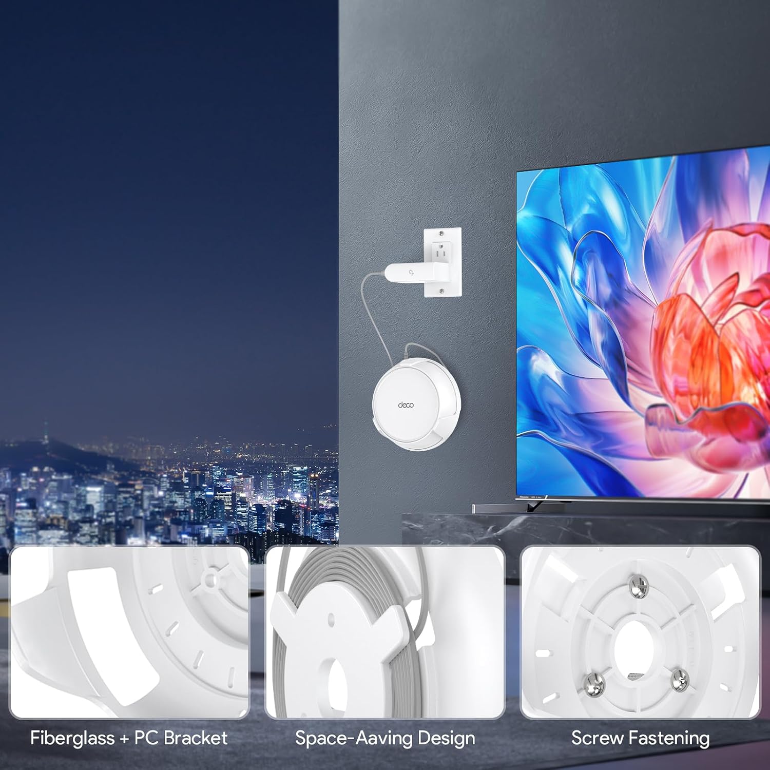 Thumbnail 3 de XLTTYWL Deco WiFi 7 Kit di montaggio a parete per Deco BE23/BE25/BE3600/BE5000