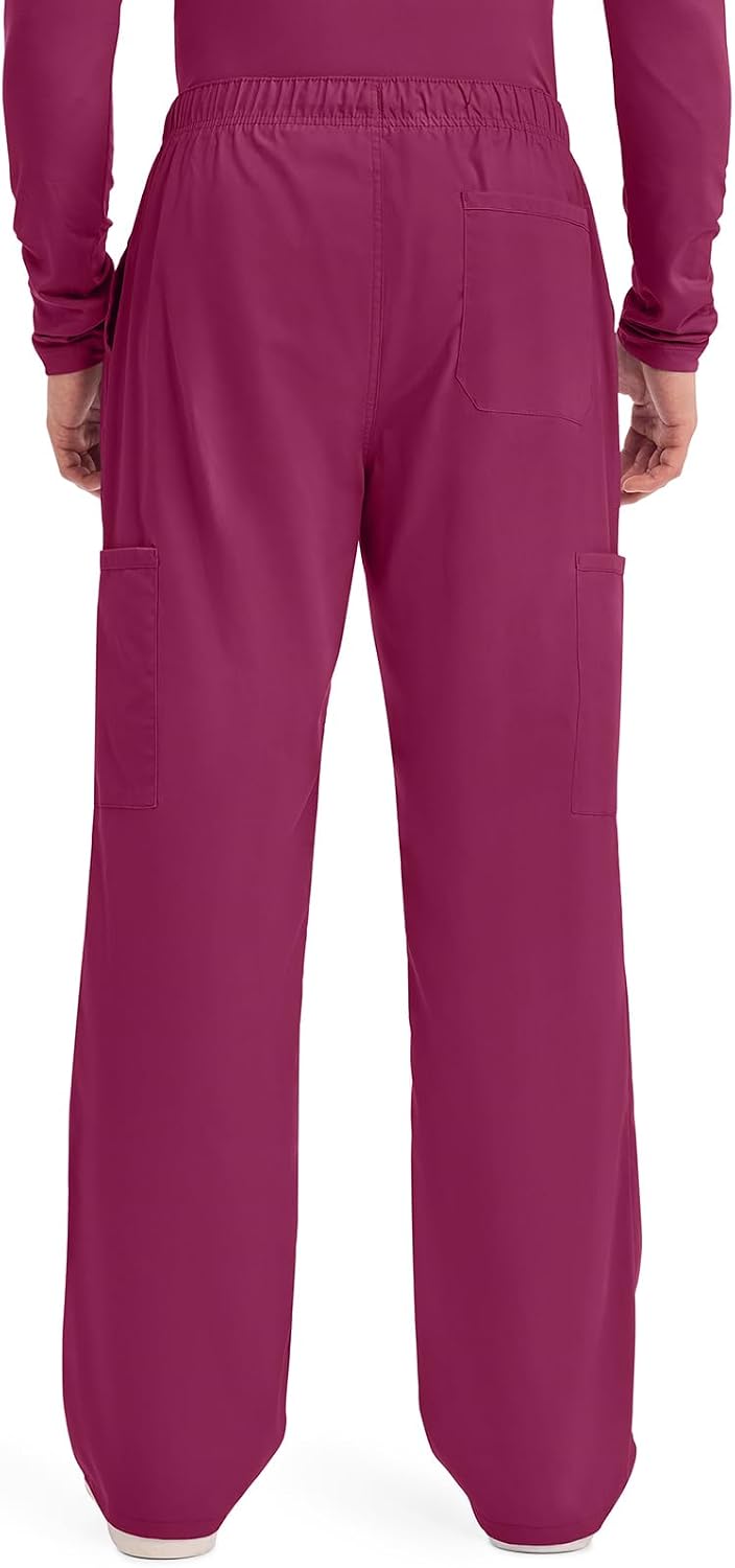 Detalle 2 de Cherokee WW190 Men's Tapered Cargo Scrub Pants, 2-Way Stretch, 5 Pockets