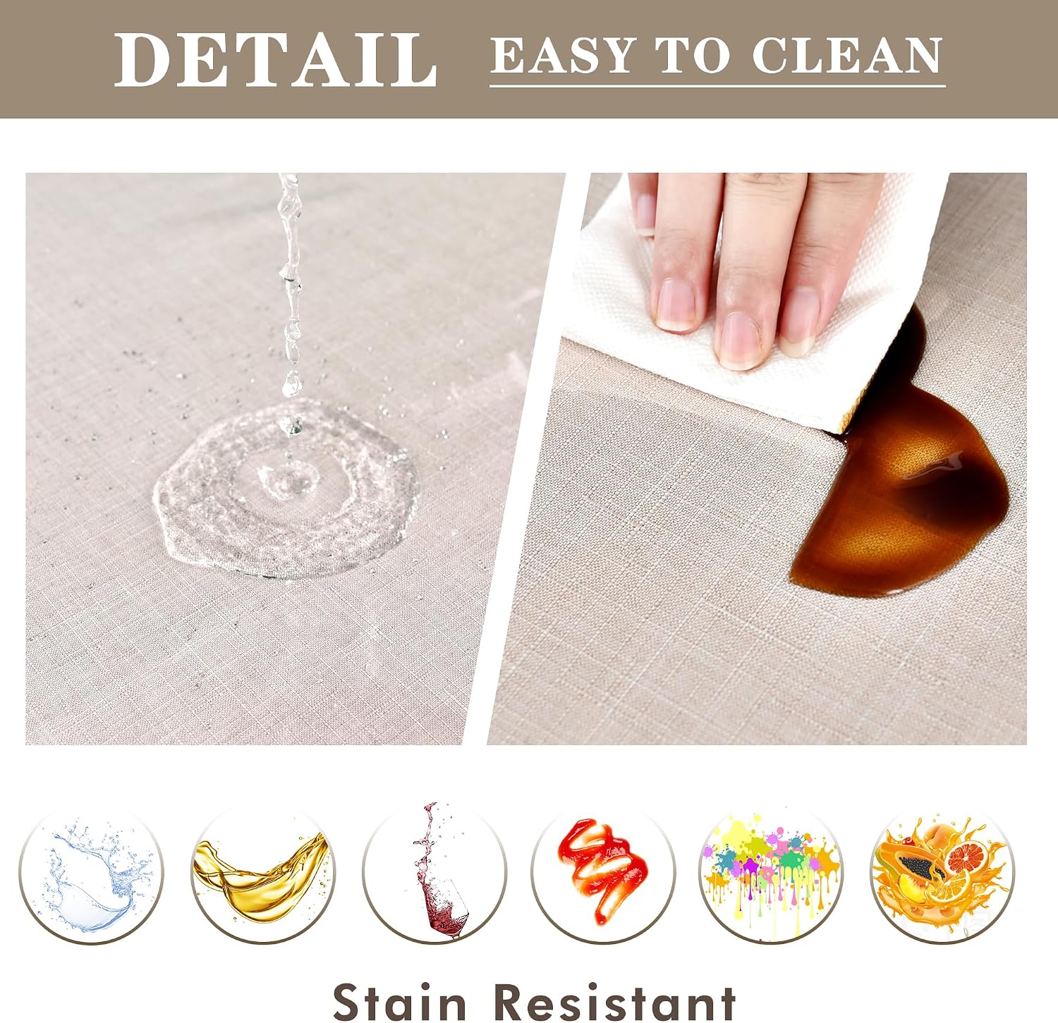 Detalle de Nasitos 2 Pack Clear PVC table covers 60x102