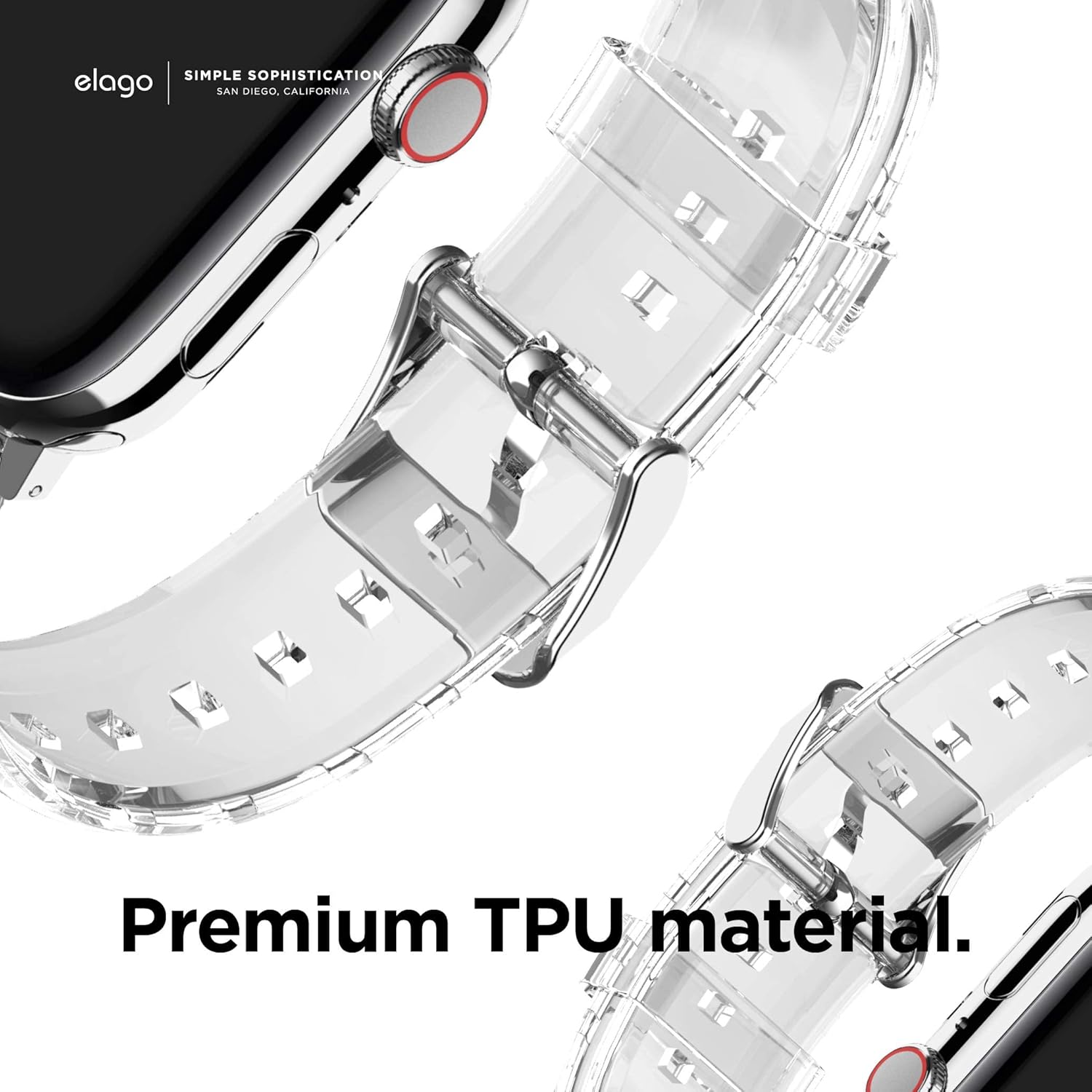 Thumbnail 2 de elago Clear Protective Band for Apple Watch (TPU) with Strap Connector – transparent watch strap