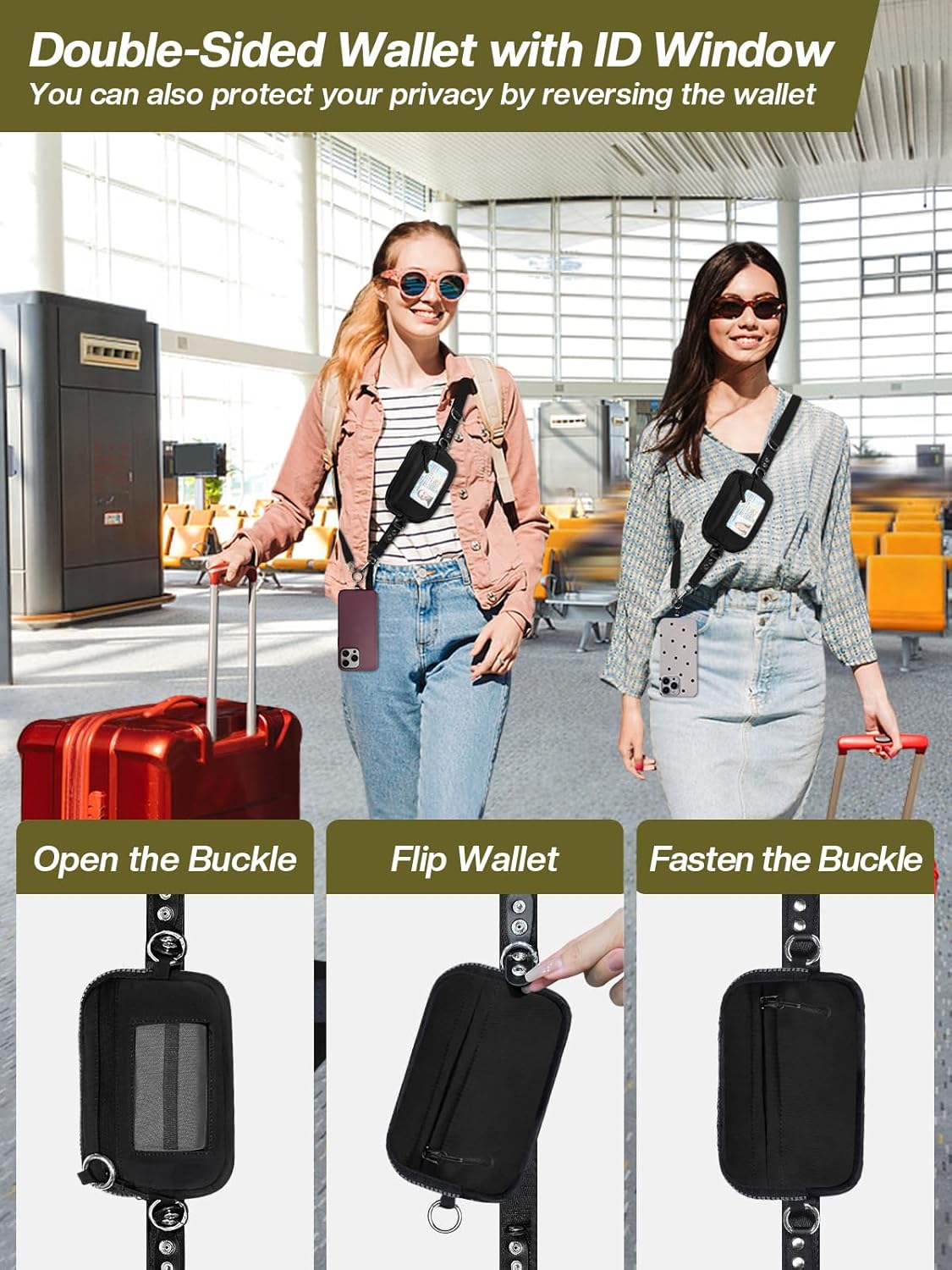Thumbnail 2 de Tiostep Clip and Go Strap Phone Wallet with RFID