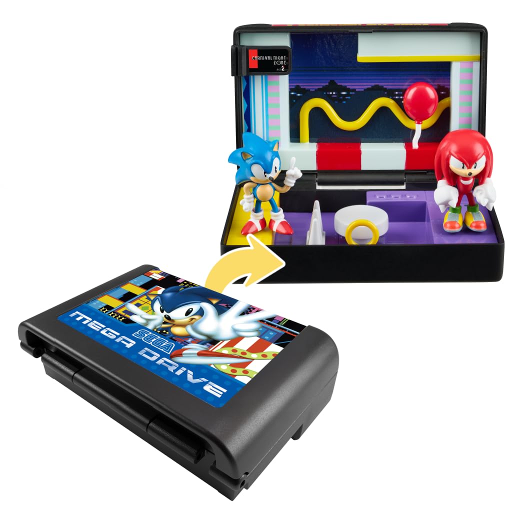 Detalle de Sammler-Replik Faltbare Retro-Konsole SEGA Mega Drive – Sonic Boss Bundle mit 4 Supervillain-Figuren und Sonic 1 Diorama
