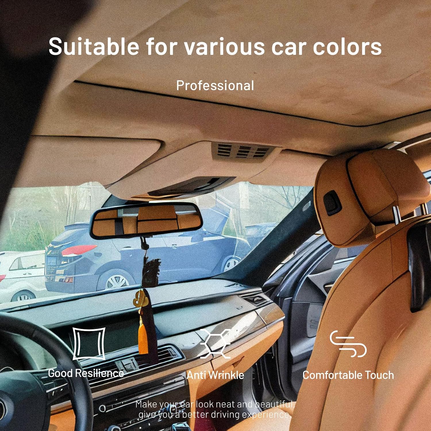 Thumbnail 6 de Babnecl Suede Headliner Fabric 38x60 Beige
