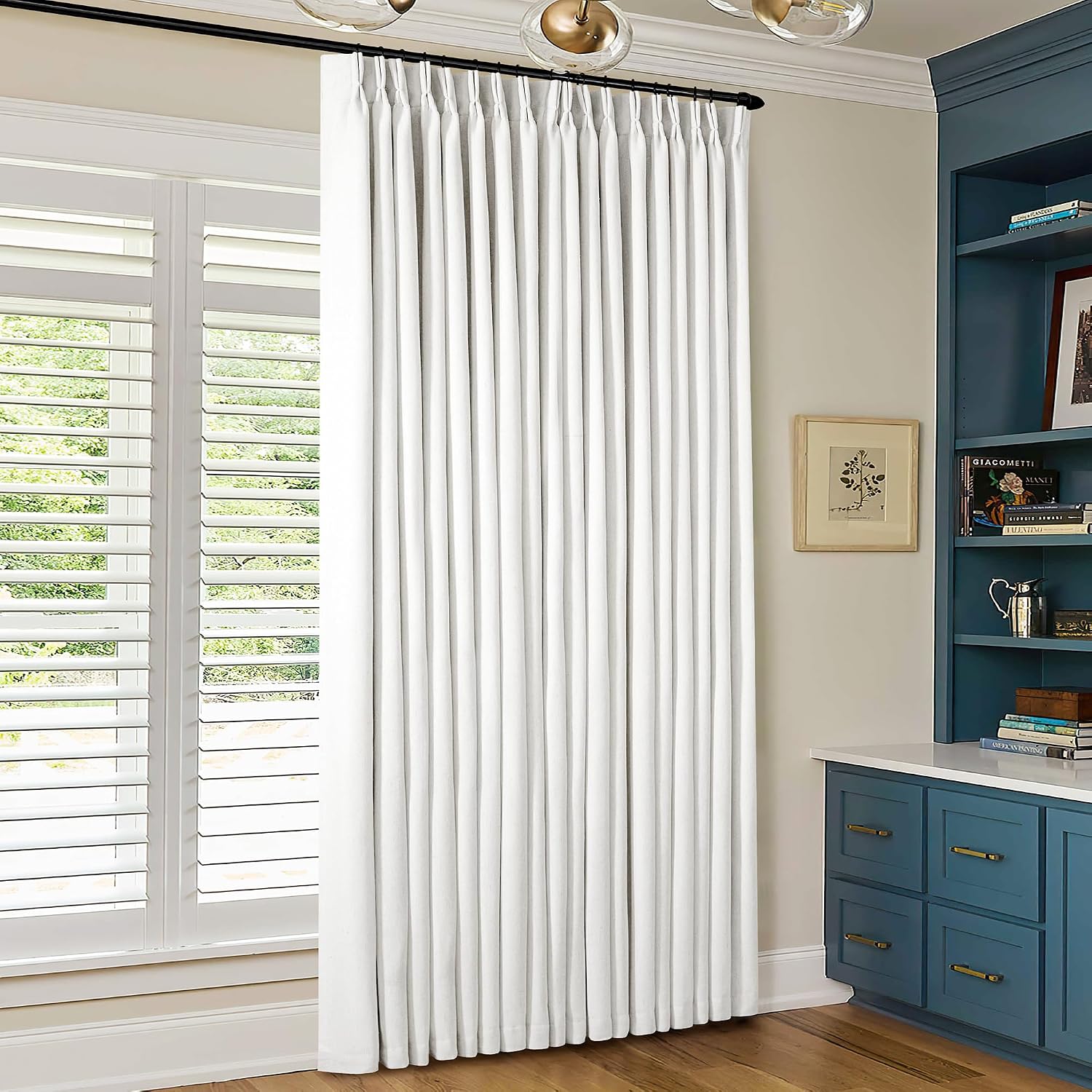 Thumbnail 6 de Extra Wide 60 Inch Width Blackout Curtains 92 Inches Long – Linen Blend with 100% Blackout Liner