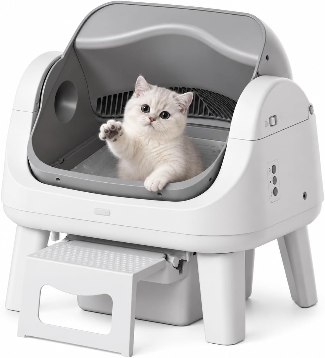Detalle de Automatic Cat Litter Box with 8L Waste Bin