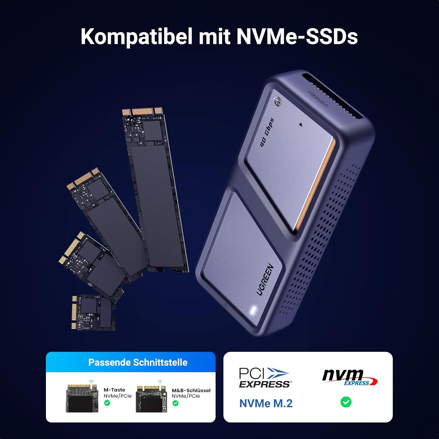 Thumbnail 4 de UGREEN USB 4 M2 NVMe Gehäuse 40 Gbps