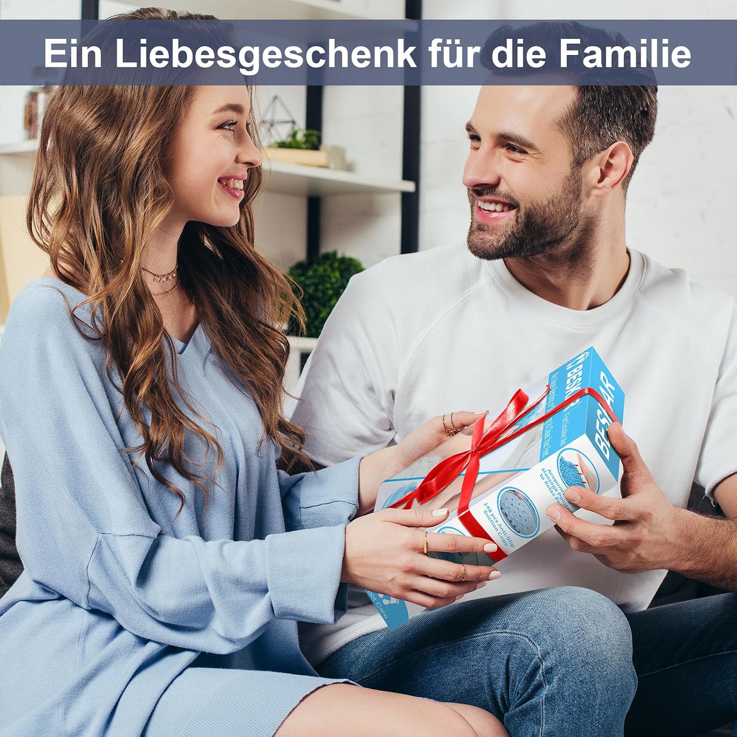 Detalle de BESKAR Duschfuß-Scrubber-Matte mit rutschfesten Saugnäpfen – Fuß-Spa-Matte für Reinigung, Peeling und Entspannung