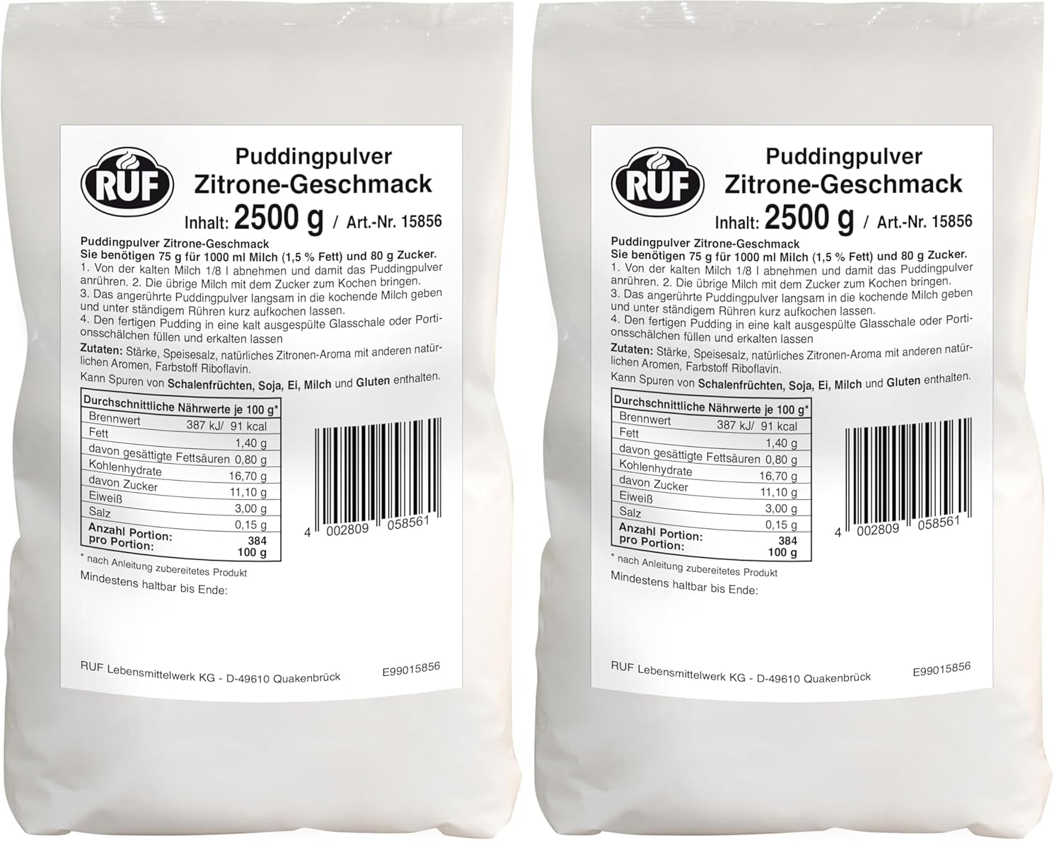 Thumbnail 6 de RUF Pudding Orange Puddingpulver für Orangenpudding (Großgebinde, 1x2500 g), glutenfrei