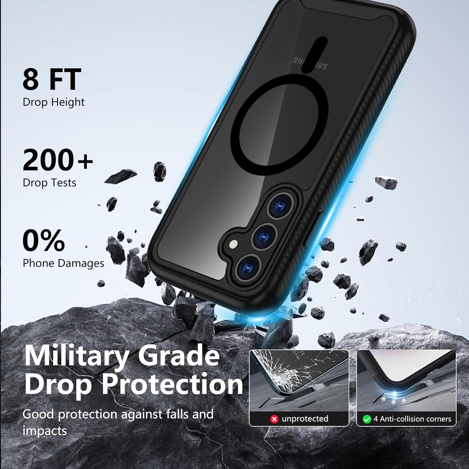Thumbnail 3 de XTCASE Coque magnétique 360° pour Samsung Galaxy A17/A16/A26 – Protection écran intégrée et antichoc