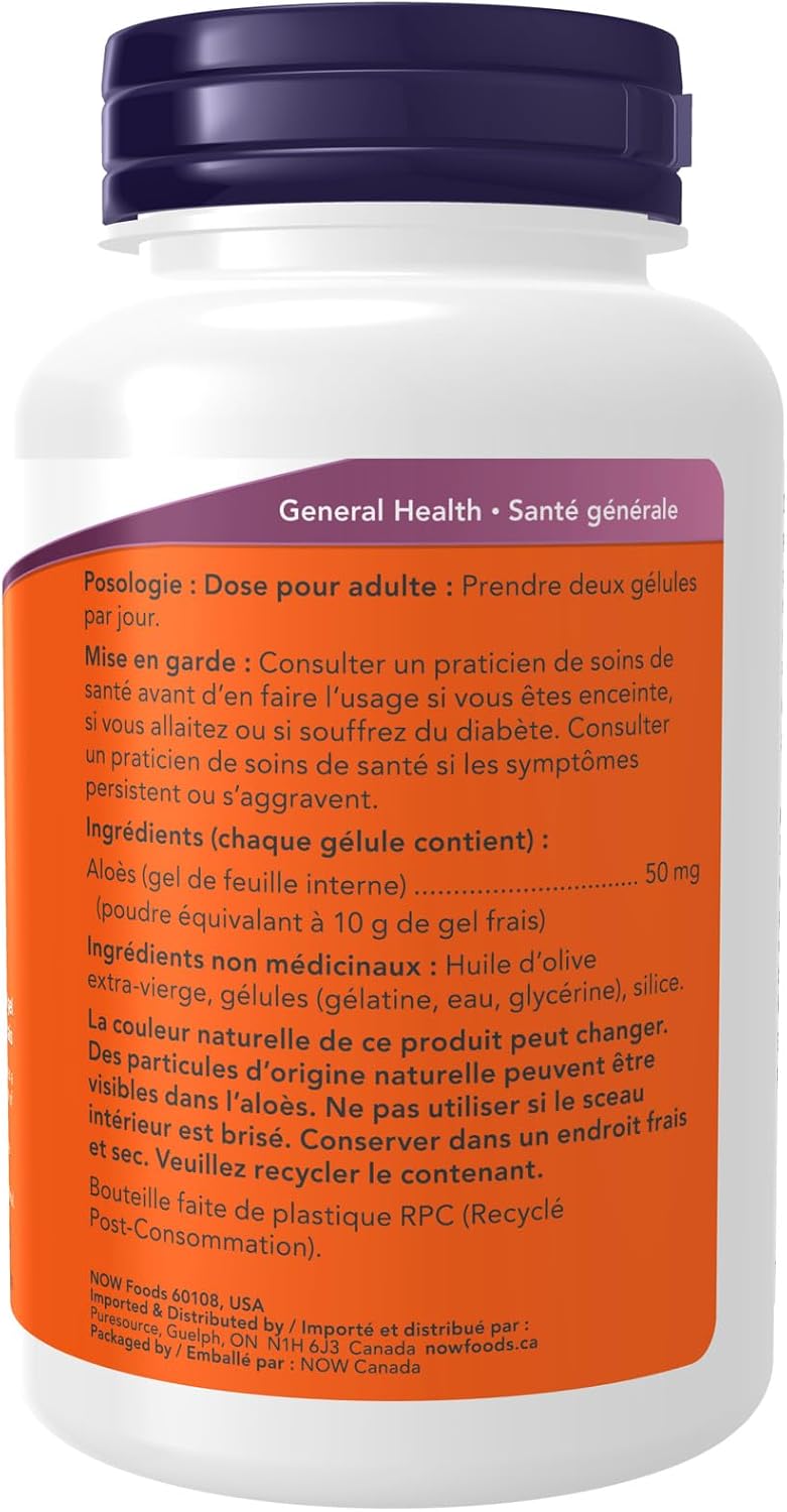 Detalle de NOW Supplements Aloe Vera Softgels 10,000 mg