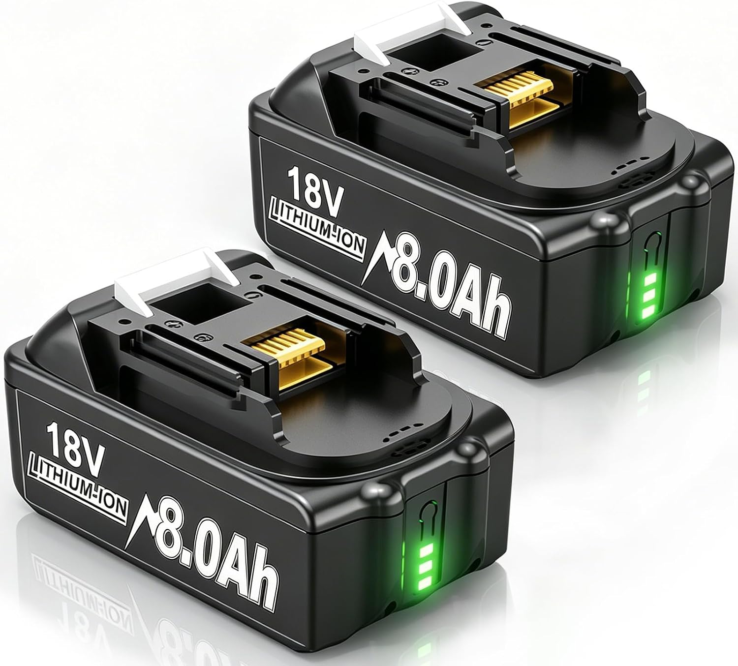 Upgraded 2Pack 8.0Ah 18V Li-ion Battery for Makita LXT Tools – Realistic Choice for Extended Runtime