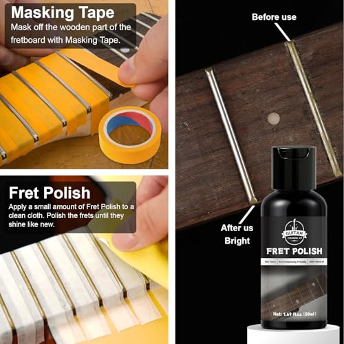 Thumbnail 1 de DINGSEN Gitarrenreinigungsset – 8-teiliges Profi-Pflegeset
