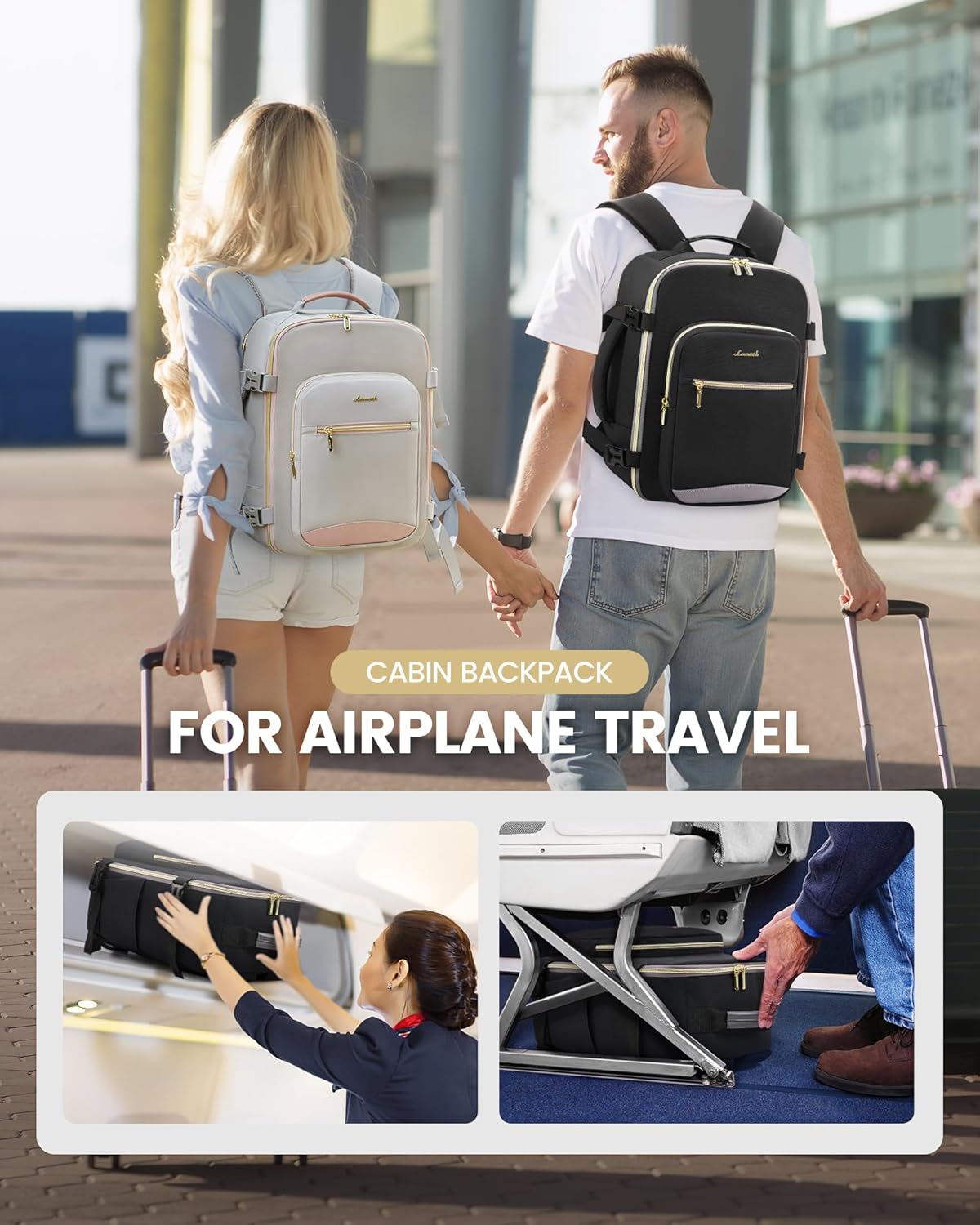 Thumbnail 5 de LOVEVOOK Ryanair Cabin Bag 40x30x20 underseat backpack