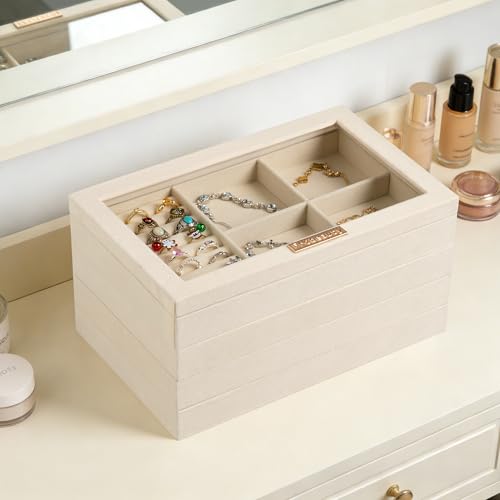 Thumbnail 5 de Frebeauty Organizador joyas 5 en 1 apilable en terciopelo con tapa