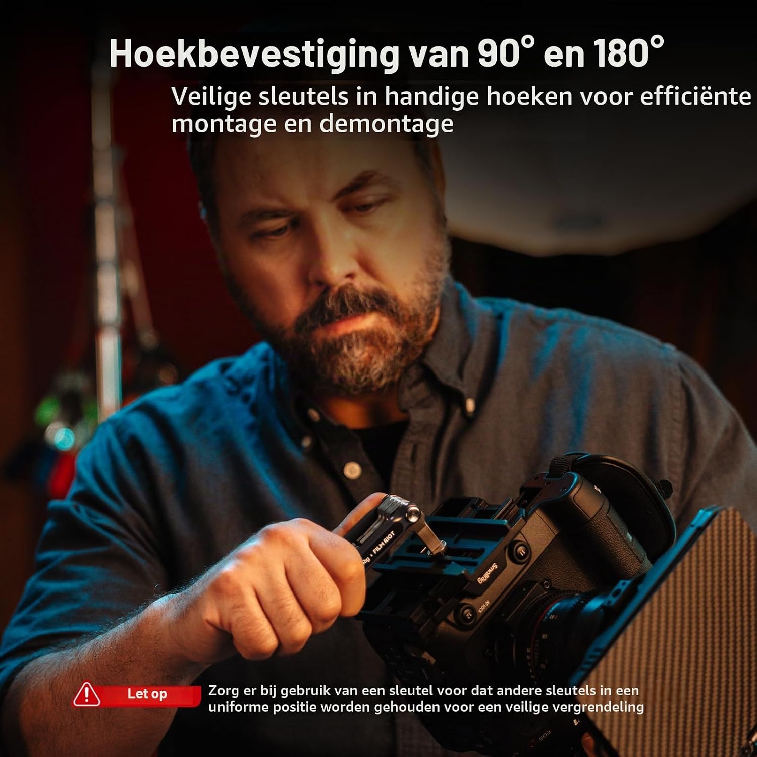 Thumbnail 2 de SMALLRIG x FILM RIOT 4374 7-in-1 inklapbare gereedschapsset, zwart