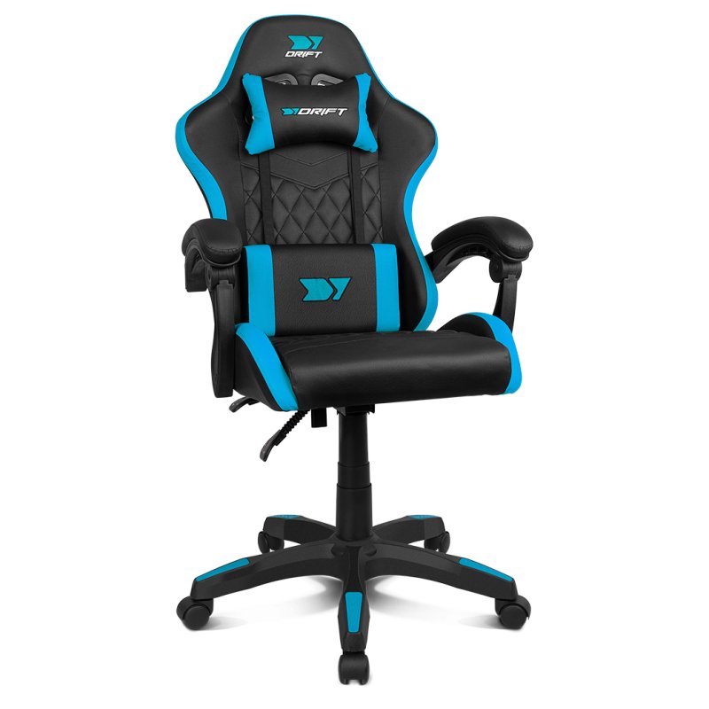 Detalle 2 de Drift DR35: Silla Gaming negra/azul compacta y ergonómica para largas sesiones