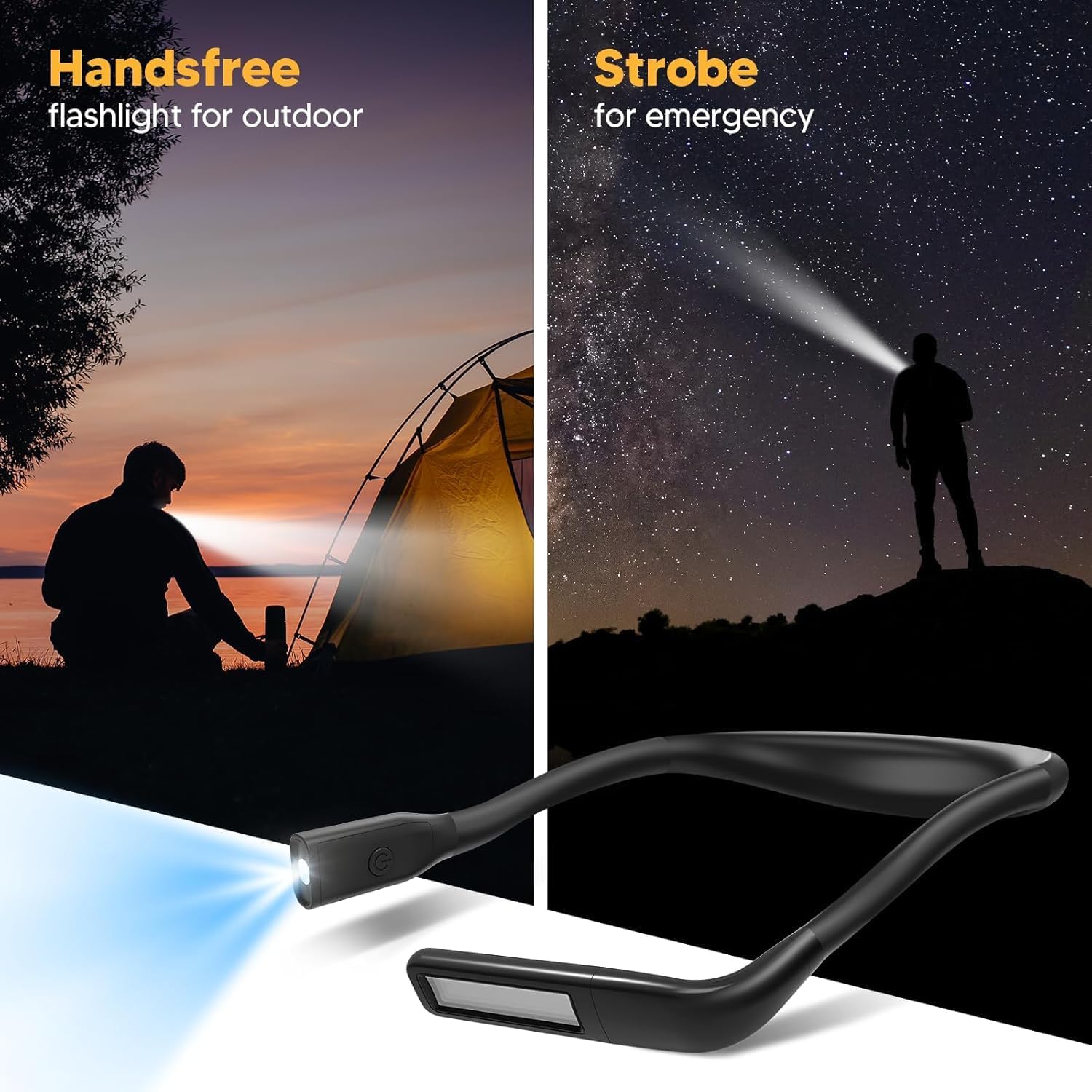 Detalle 2 de EastPin GH-9 Rechargeable Neck Reading Light with Dual Lamps and 3 Color Temperatures