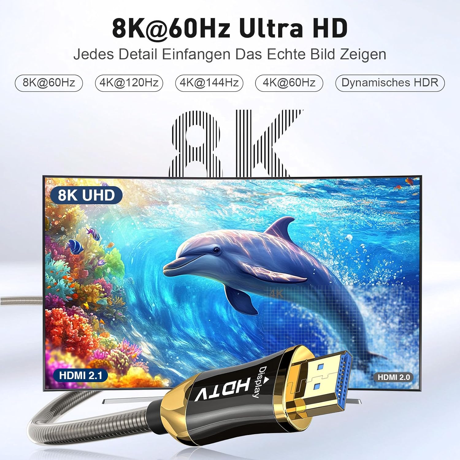 Detalle 2 de SMICEM 8K HDMI Fibre Optic Cable 30m