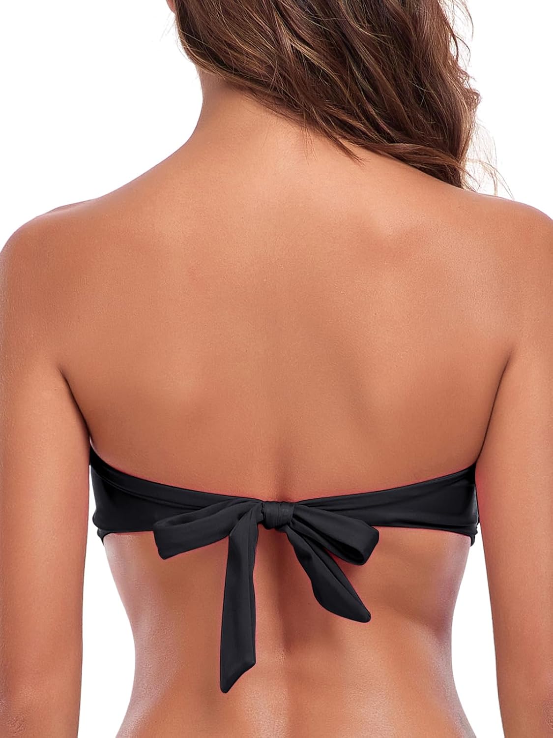 Detalle 2 de Ocean Blues women’s strapless bandeau bikini top with tie back