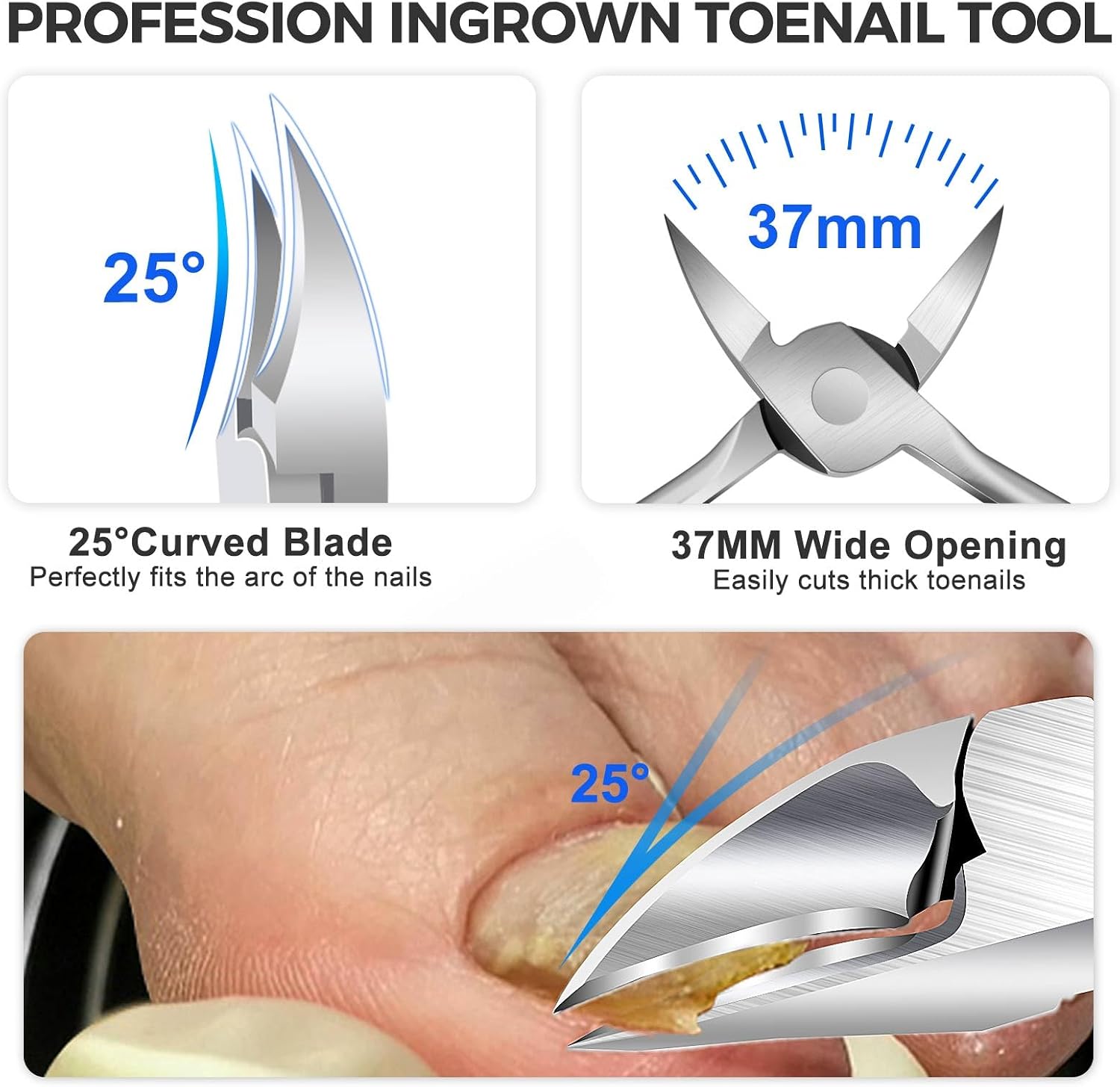 Detalle 2 de Toenail Clippers for Seniors 16mm wide opening ✂