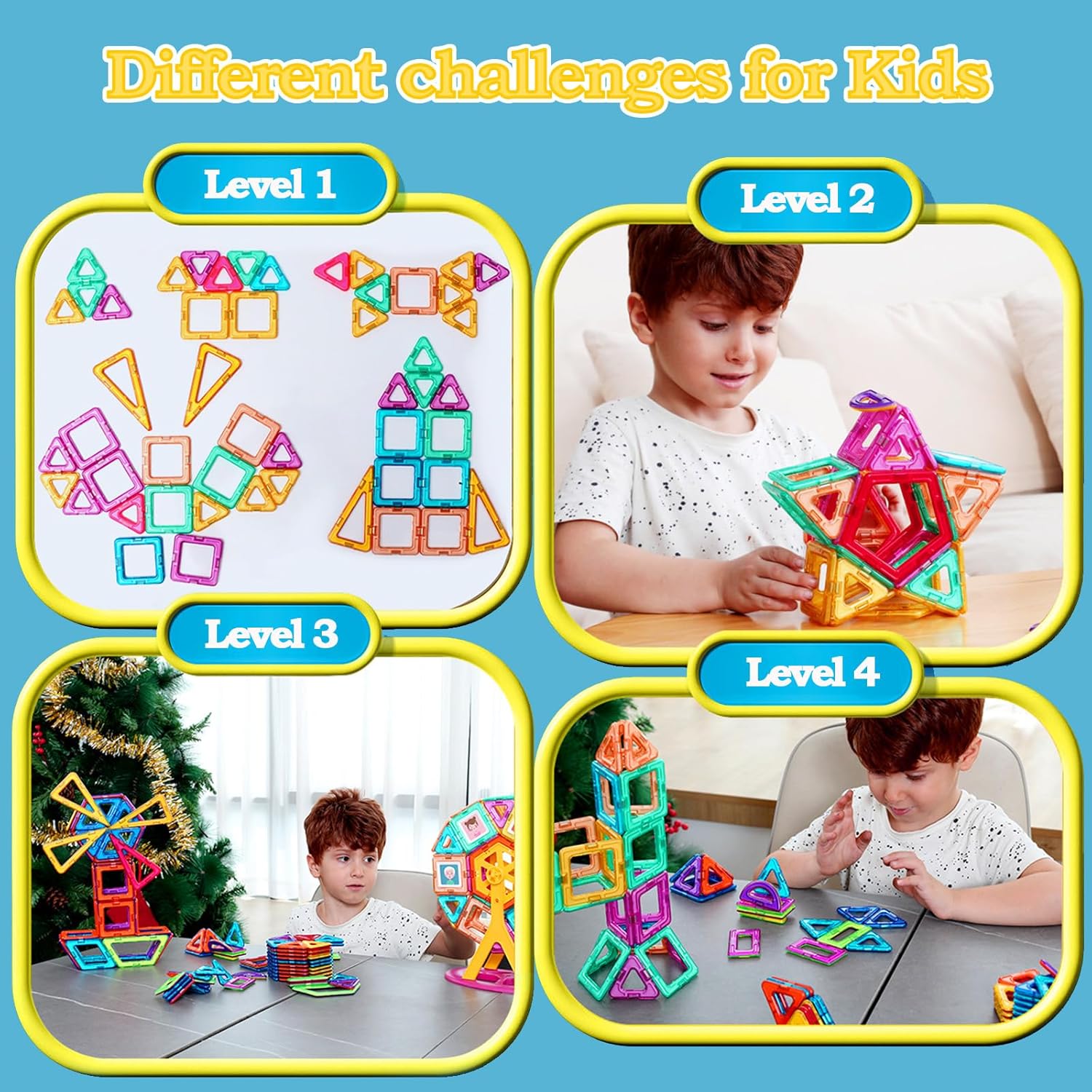 Thumbnail 4 de Jokooan Costruzioni Magnetiche per Bambini 68 pezzi: set STEM Montessori dai 3 anni