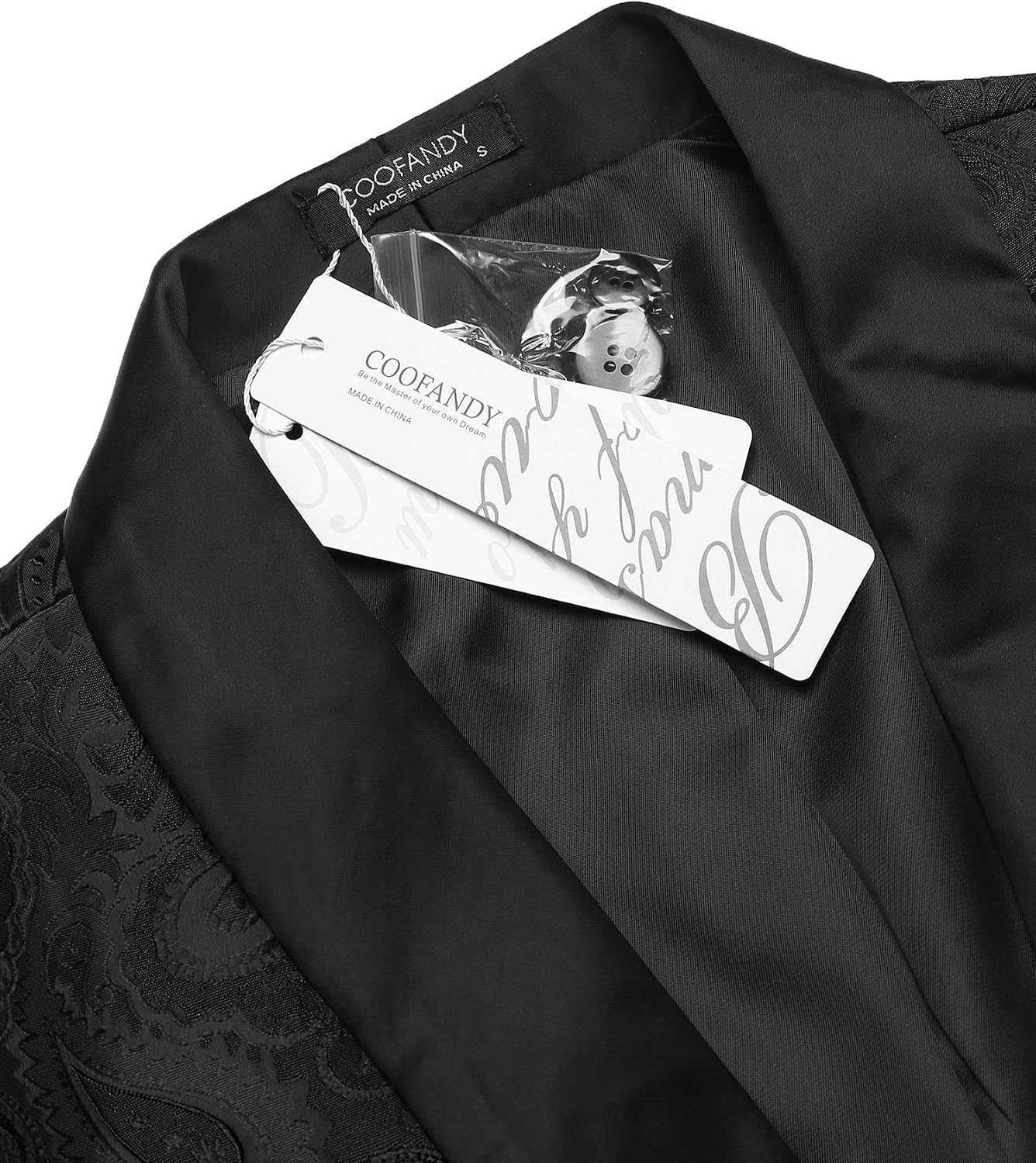 Detalle 2 de COOFANDY Floral Tuxedo Jacket 1 Button