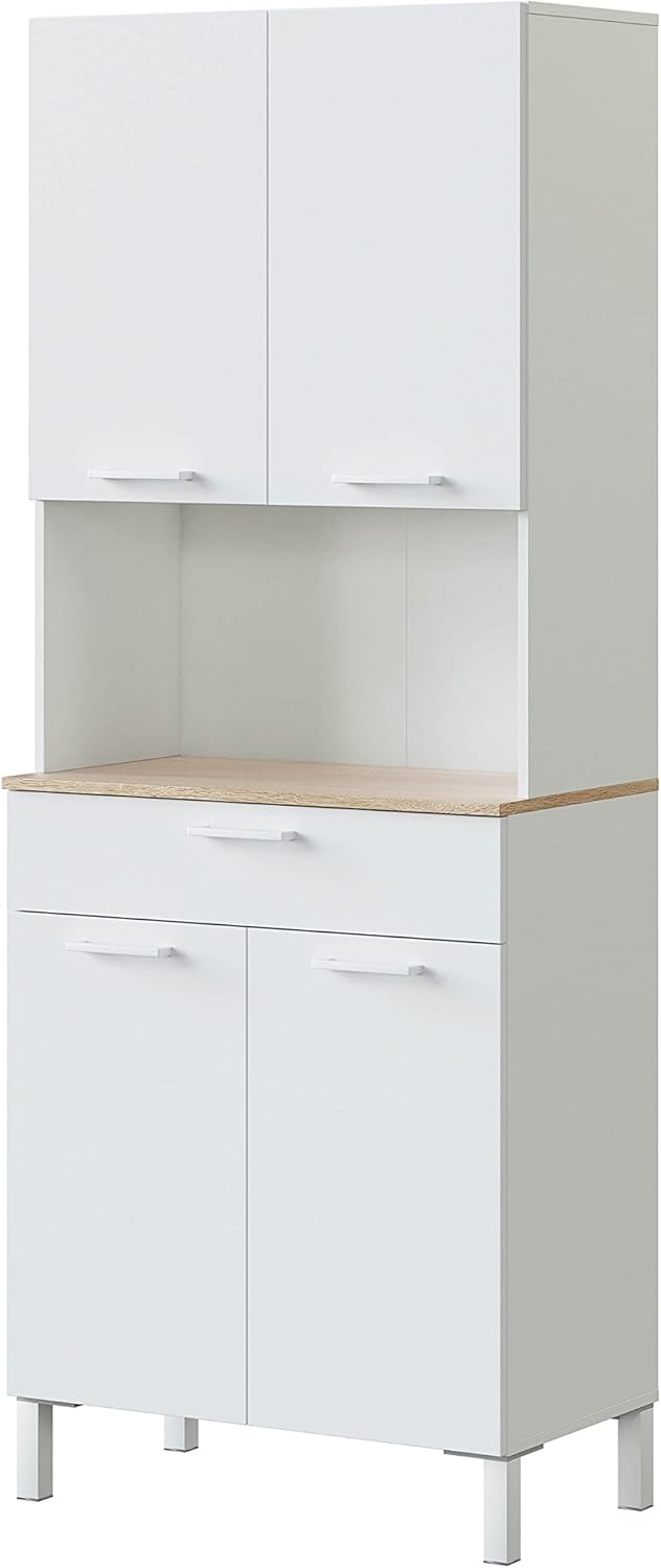 Thumbnail 6 de Dmora Armadio multiuso 2 ante Norman – Bianco e Rovere, 72x40x126 cm
