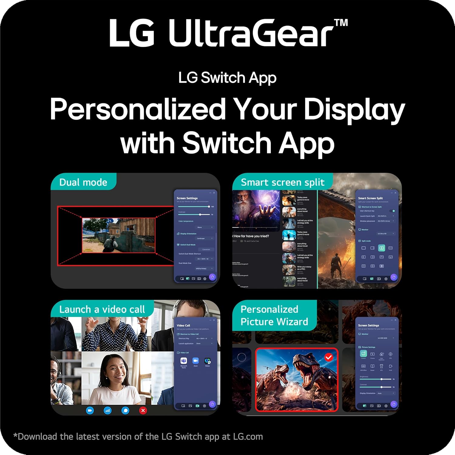Thumbnail 4 de LG 32G600A-B 32-inch QHD Gaming Monitor 180Hz
