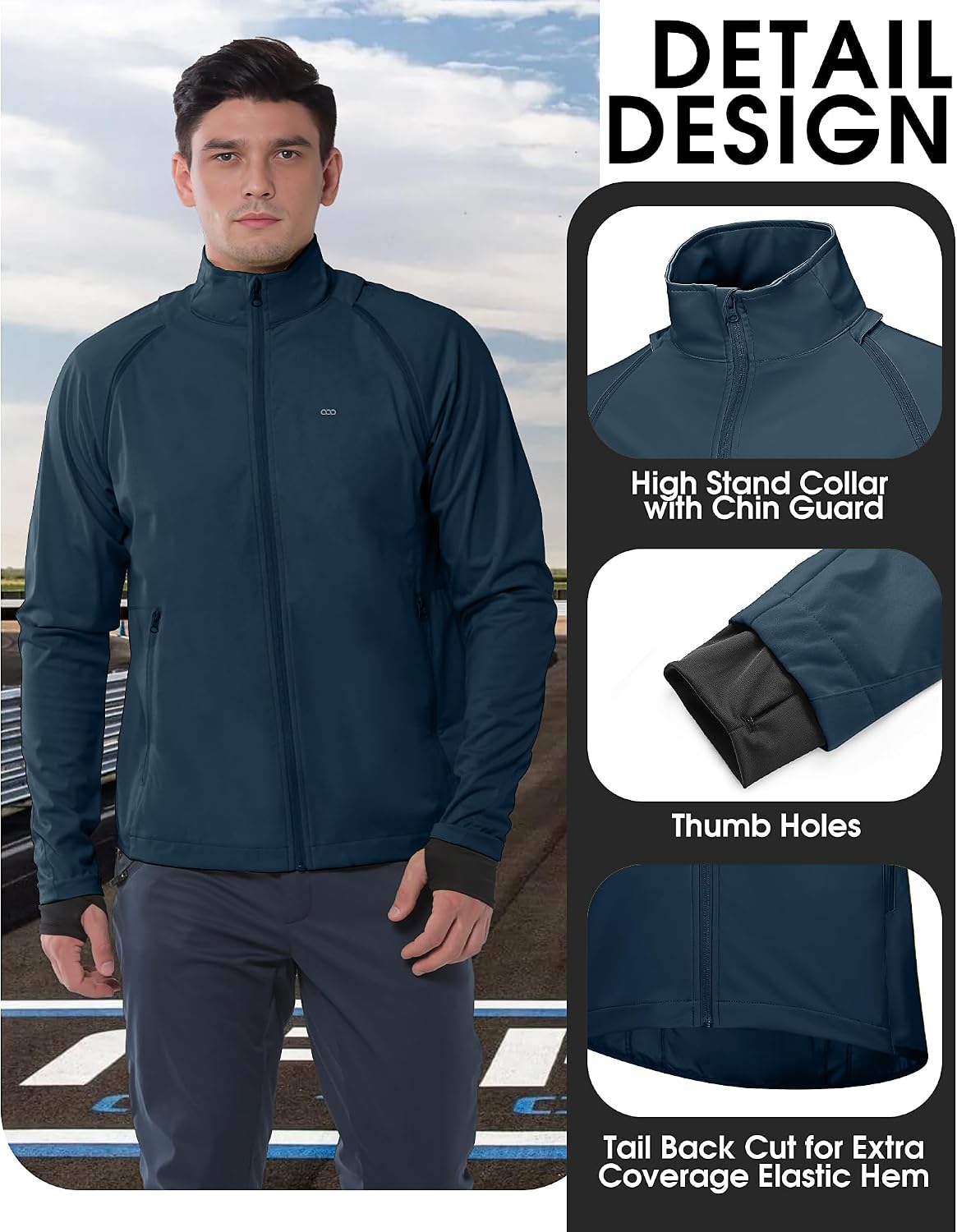 Detalle 2 de 33,000ft Herren-Fahrradjacke wasserdicht 8.000 mm