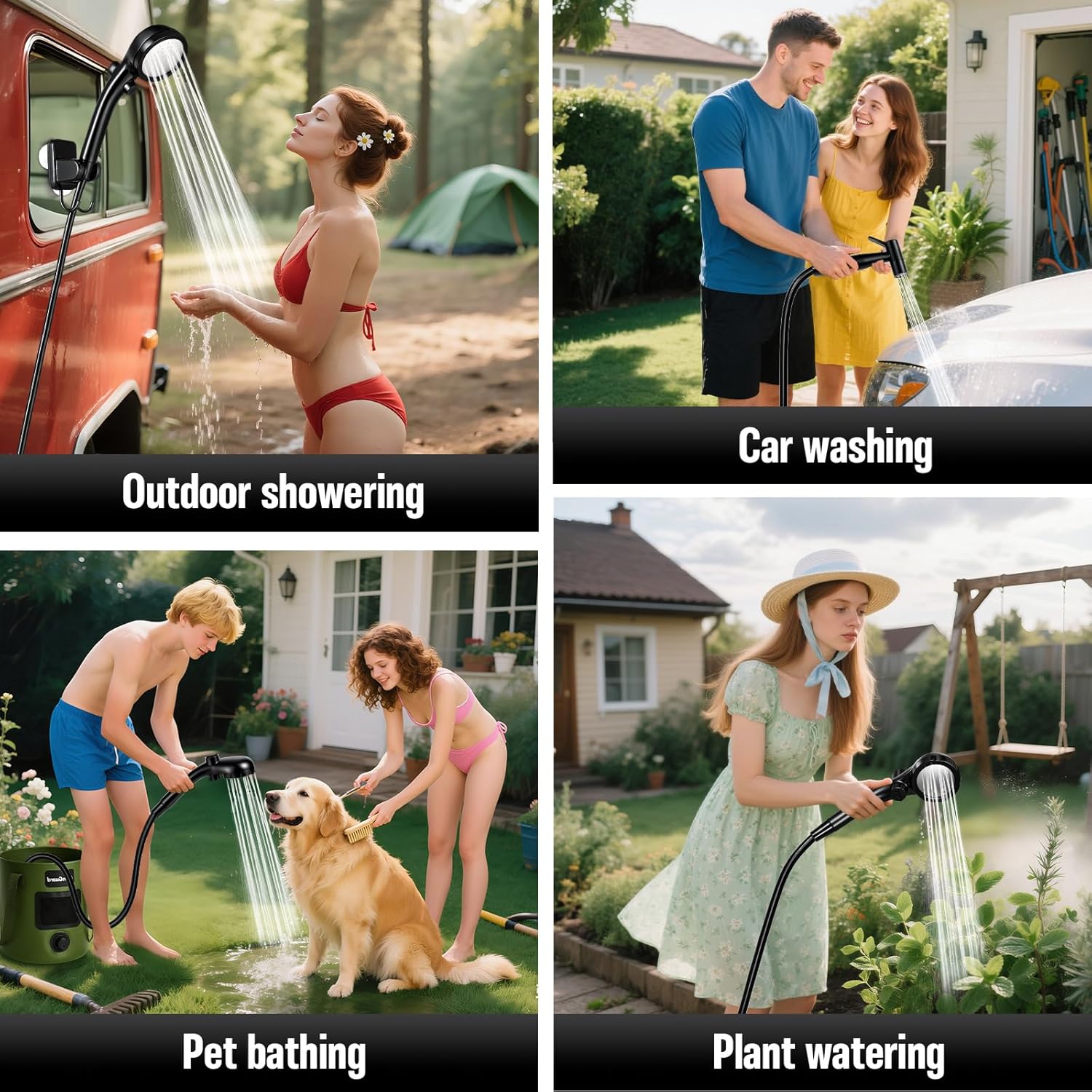 Thumbnail 6 de Portable Camping Shower with 6000mAh Pump