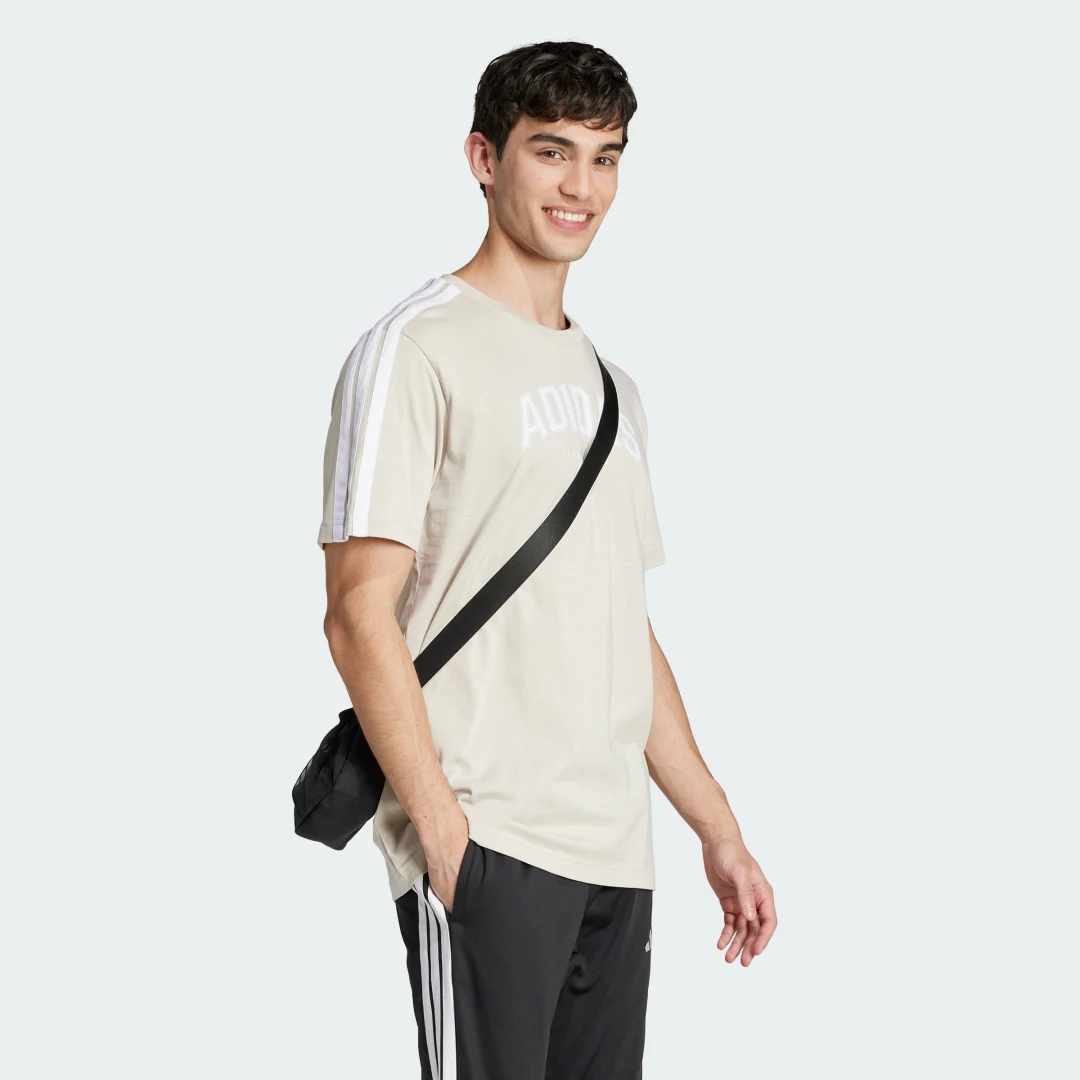Thumbnail 2 de Camiseta Codes Collegiate Linear Graphic de Adidas – Beige